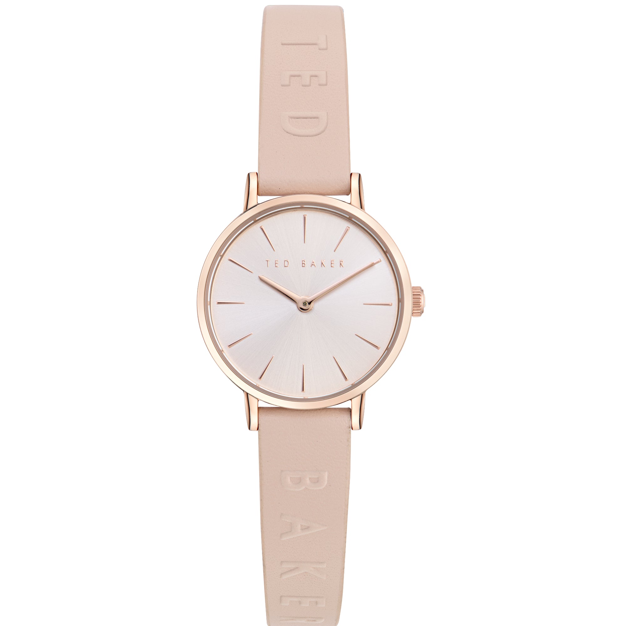 Ted Baker Ladies Classic Chic Pink Dial Leather Strap Watch BKPSTF402
