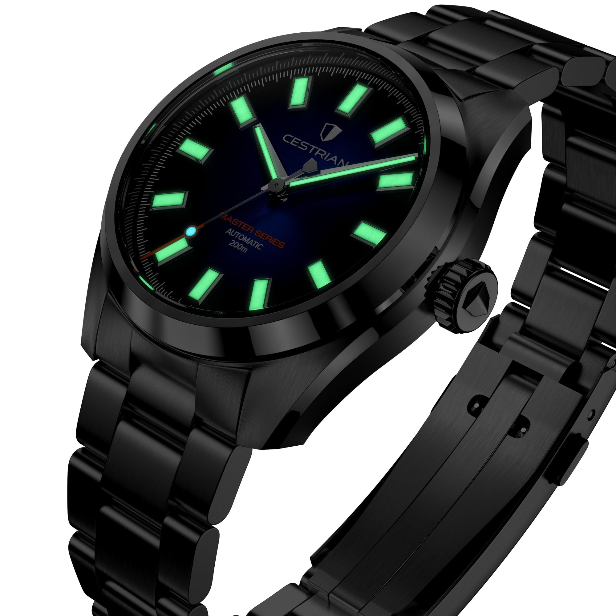 Cestrian Master Series V3 Black Dial Steel Bracelet Automatic Men's Watch CM-BK001