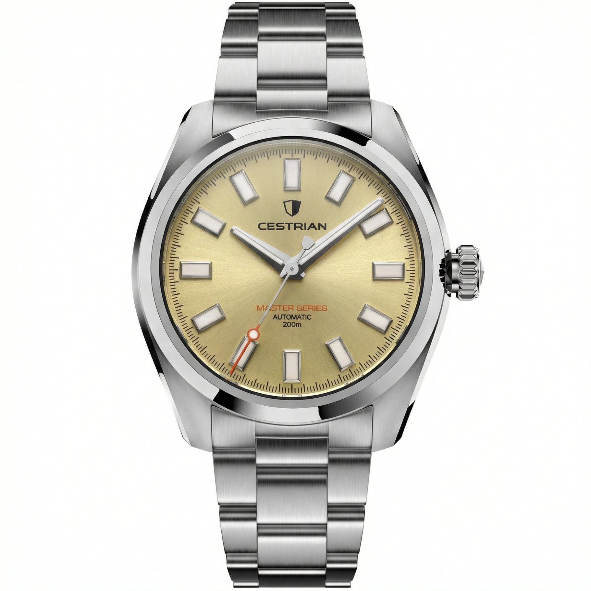 Cestrian Master Series V3 Champagne Dial Steel Bracelet Automatic Men's Watch CM-CH001