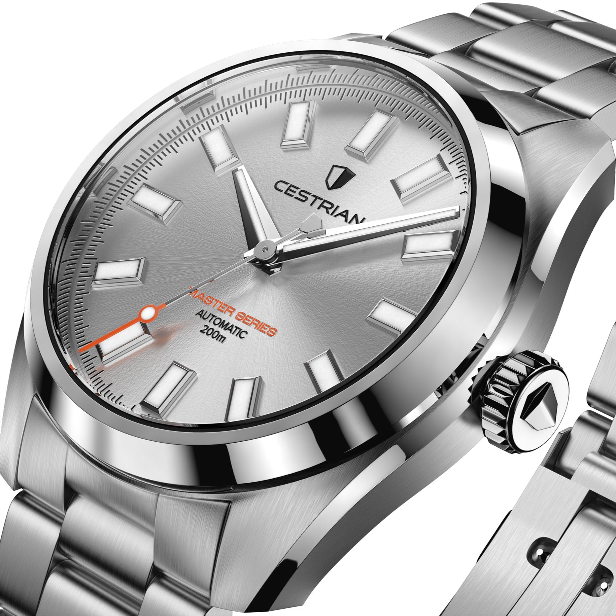 Cestrian Master Series V3 Silver Dial Steel Bracelet Automatic Men's Watch CM-SL001