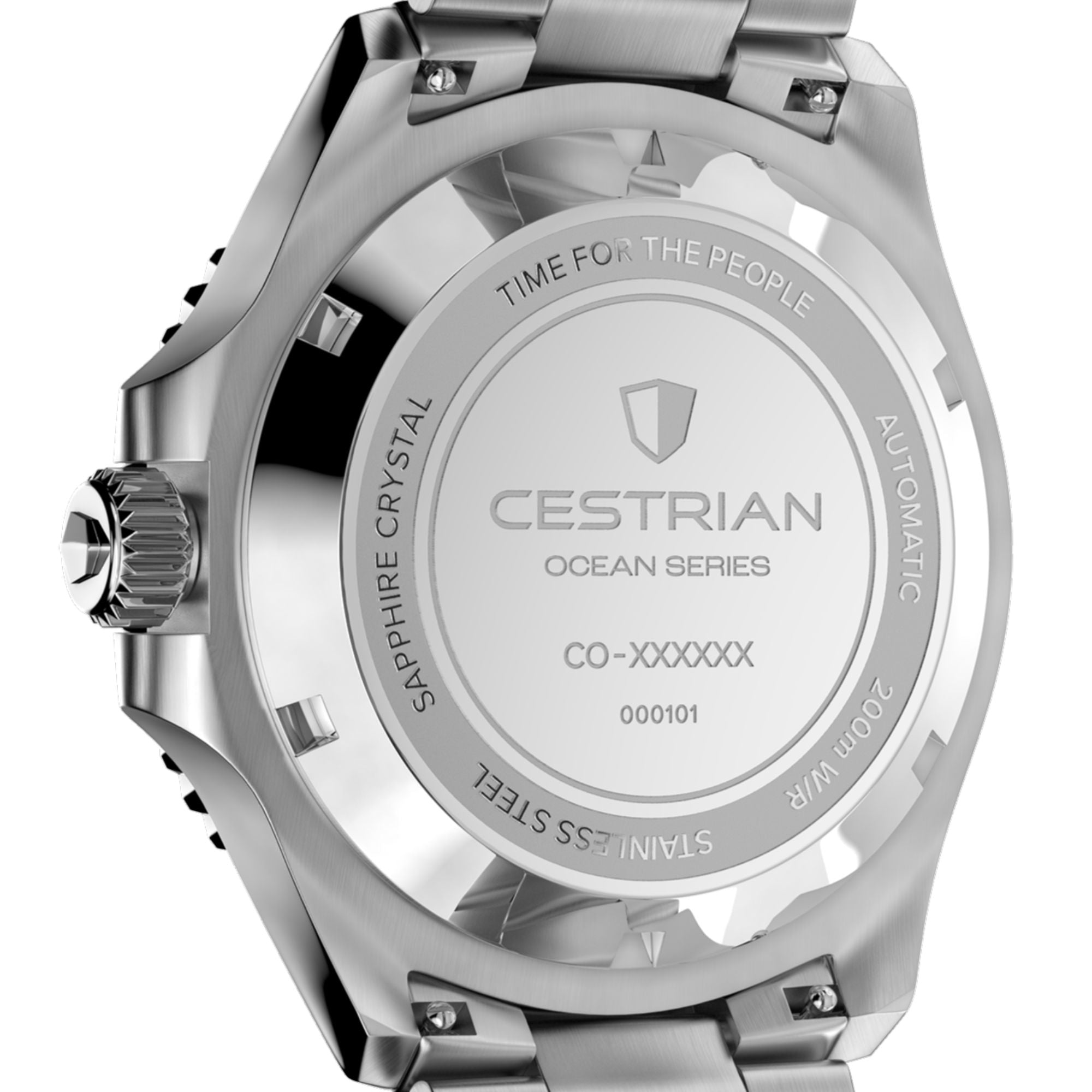 Cestrian Ocean Series Yellow Dial Silicone Strap Automatic GMT Men's Watch CO-YLS002