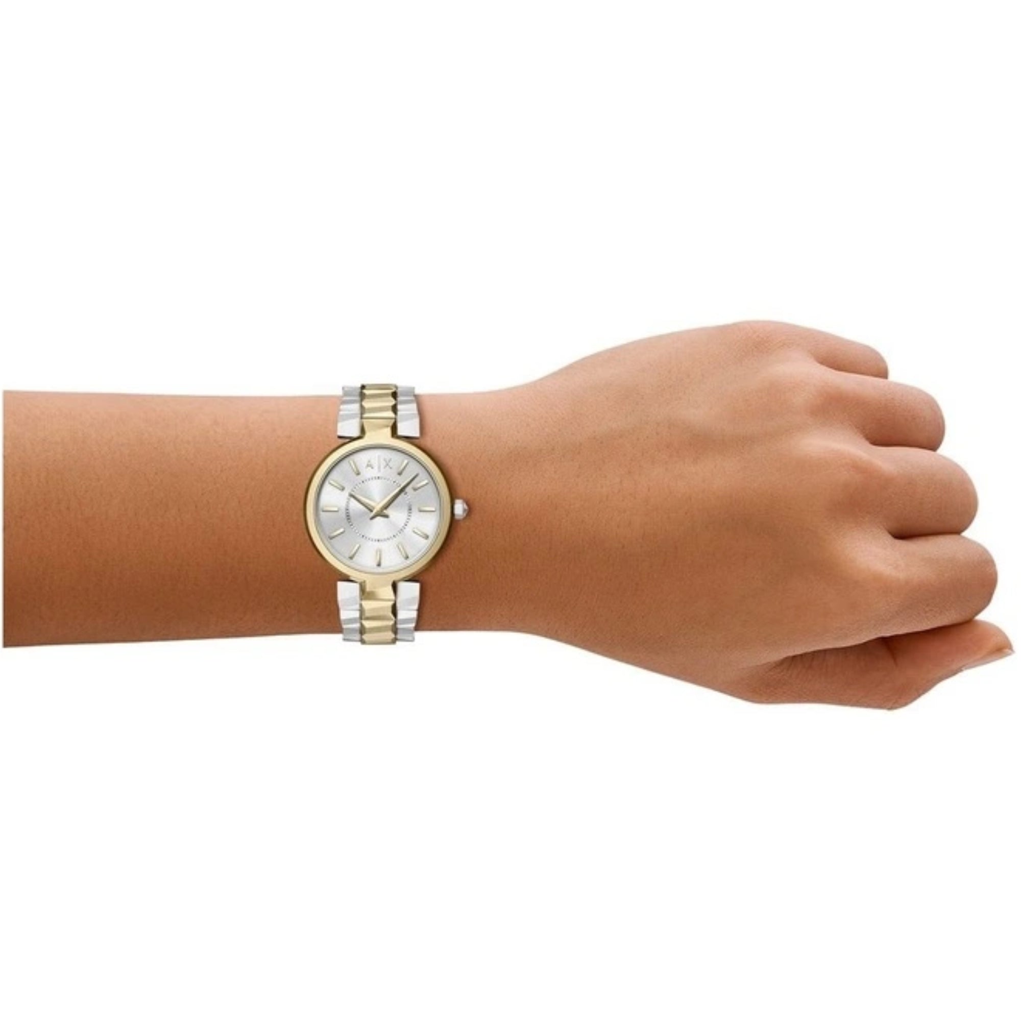 Armani Exchange Audelle 34mm Silver Dial Steel Ladies Quartz Watch AX4406