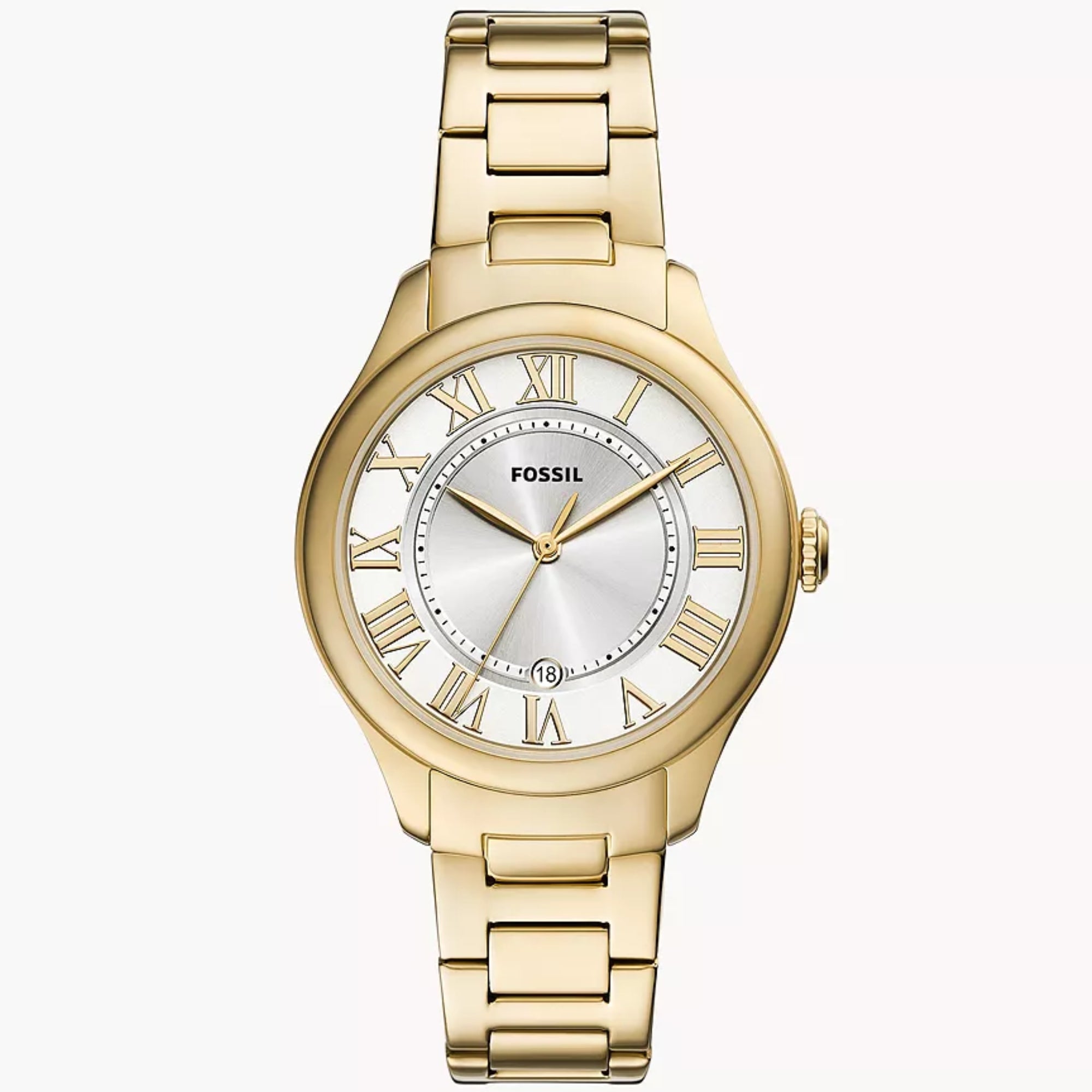Fossil Neutra 36mm Chronograph White Dial Steel Ladies Quartz Watch ES5216