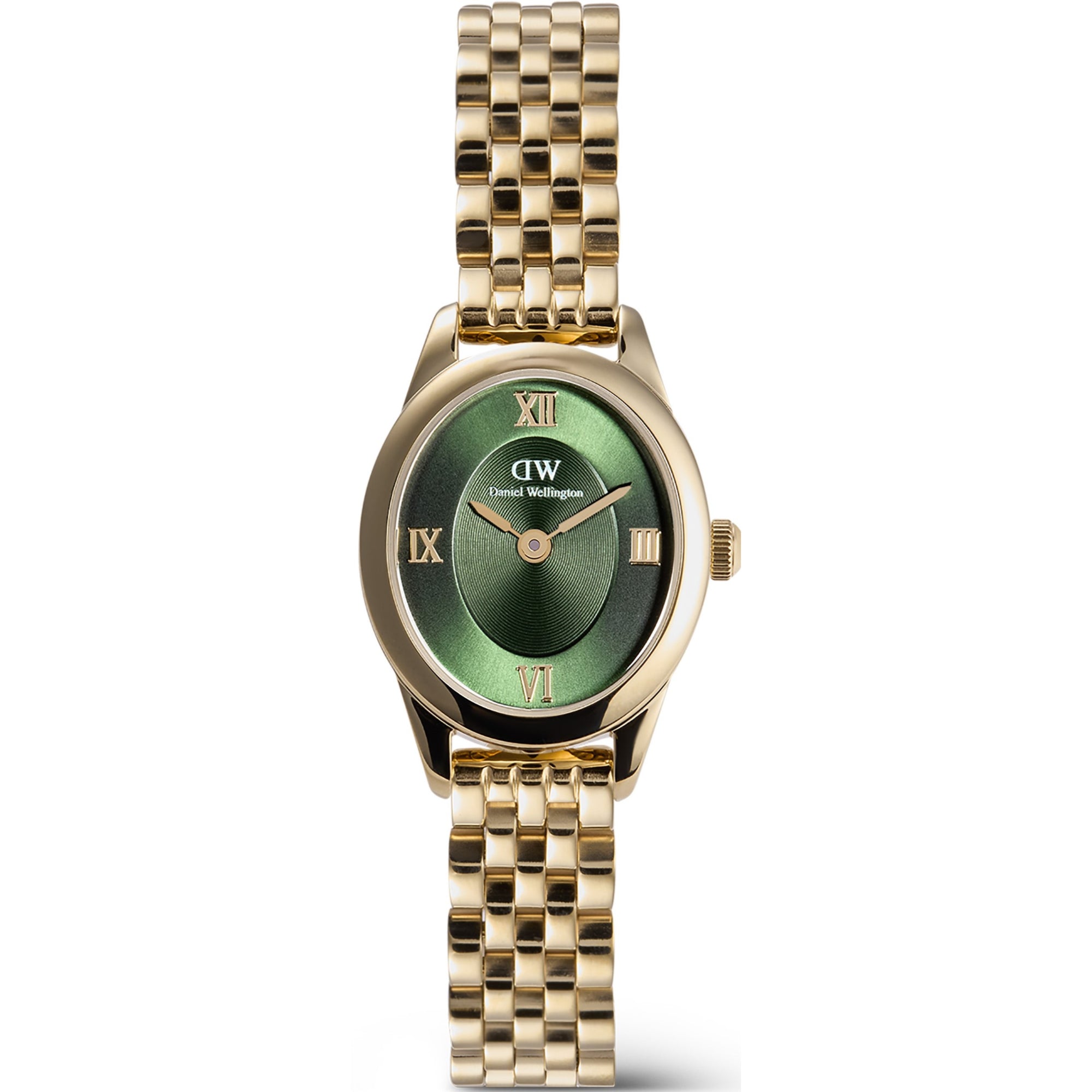 Daniel Wellington Ophelia Mini Beans Emerald Green Dial Stainless Steel Strap Women's Watch DW00100804
