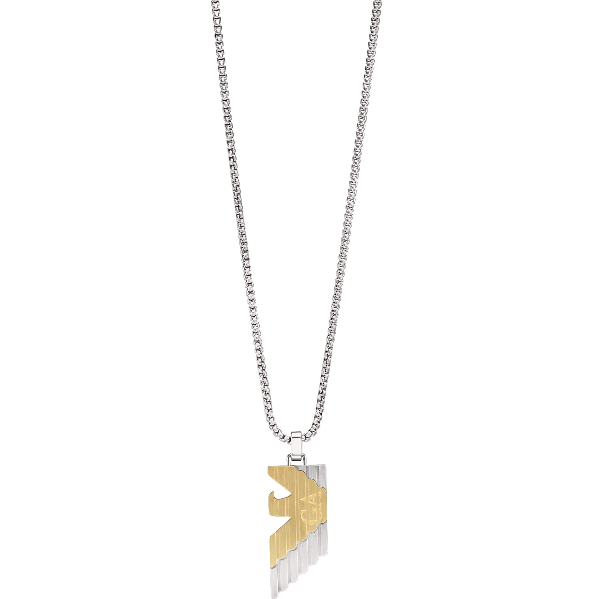 Emporio Armani Two-Tone Stainless Steel Pendant Men's Necklace EGS3073040