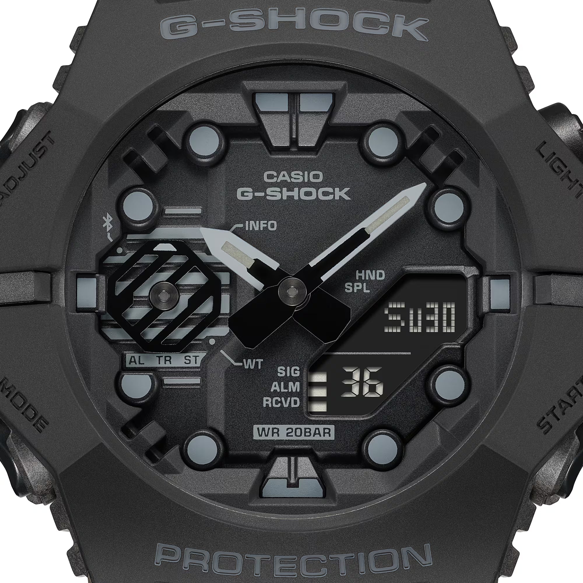 Casio G-Shock Quartz Black Dial Black Resin Strap Mens Watch GA-B001-1AER