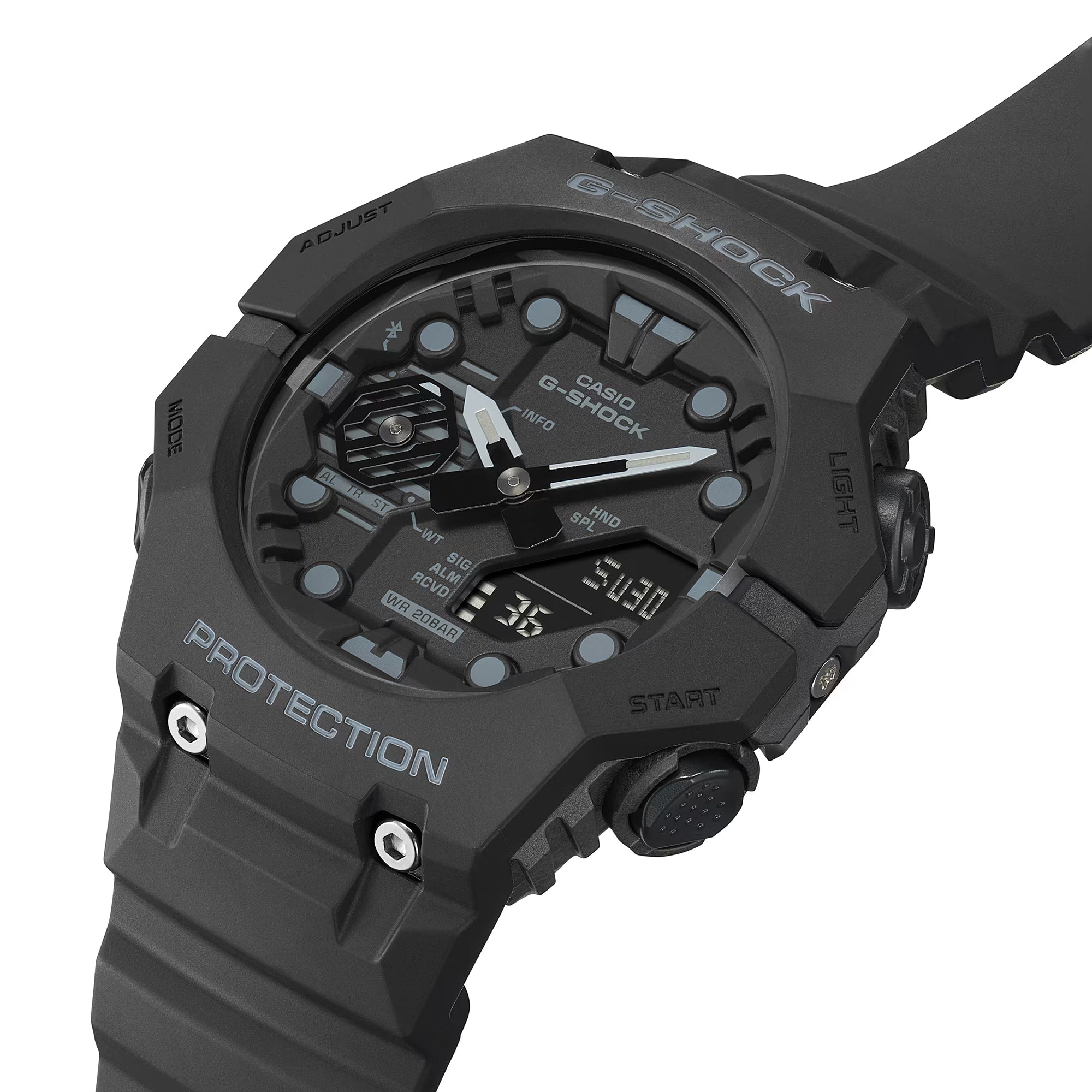 Casio G-Shock Quartz Black Dial Black Resin Strap Mens Watch GA-B001-1AER