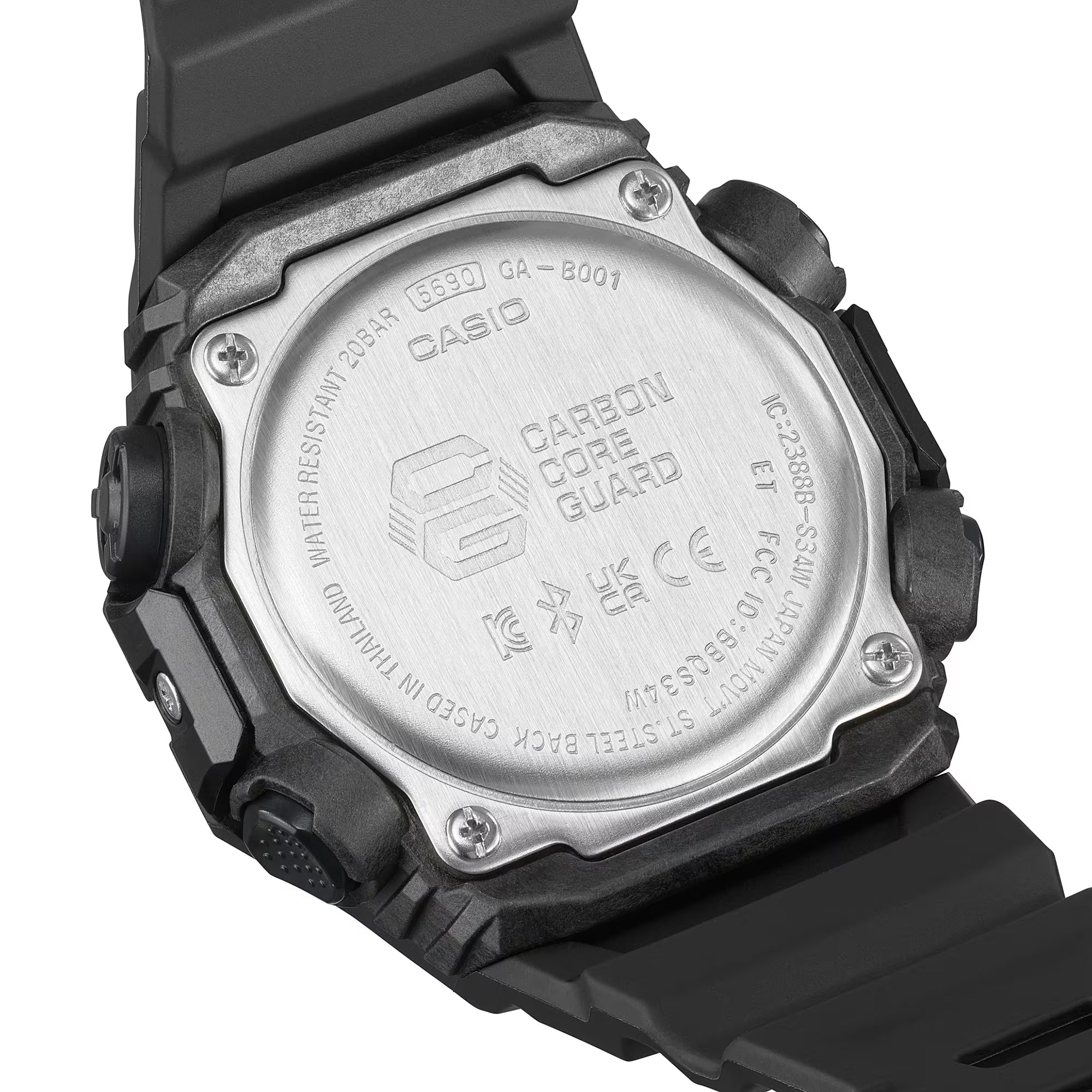Casio G-Shock Quartz Black Dial Black Resin Strap Mens Watch GA-B001-1AER