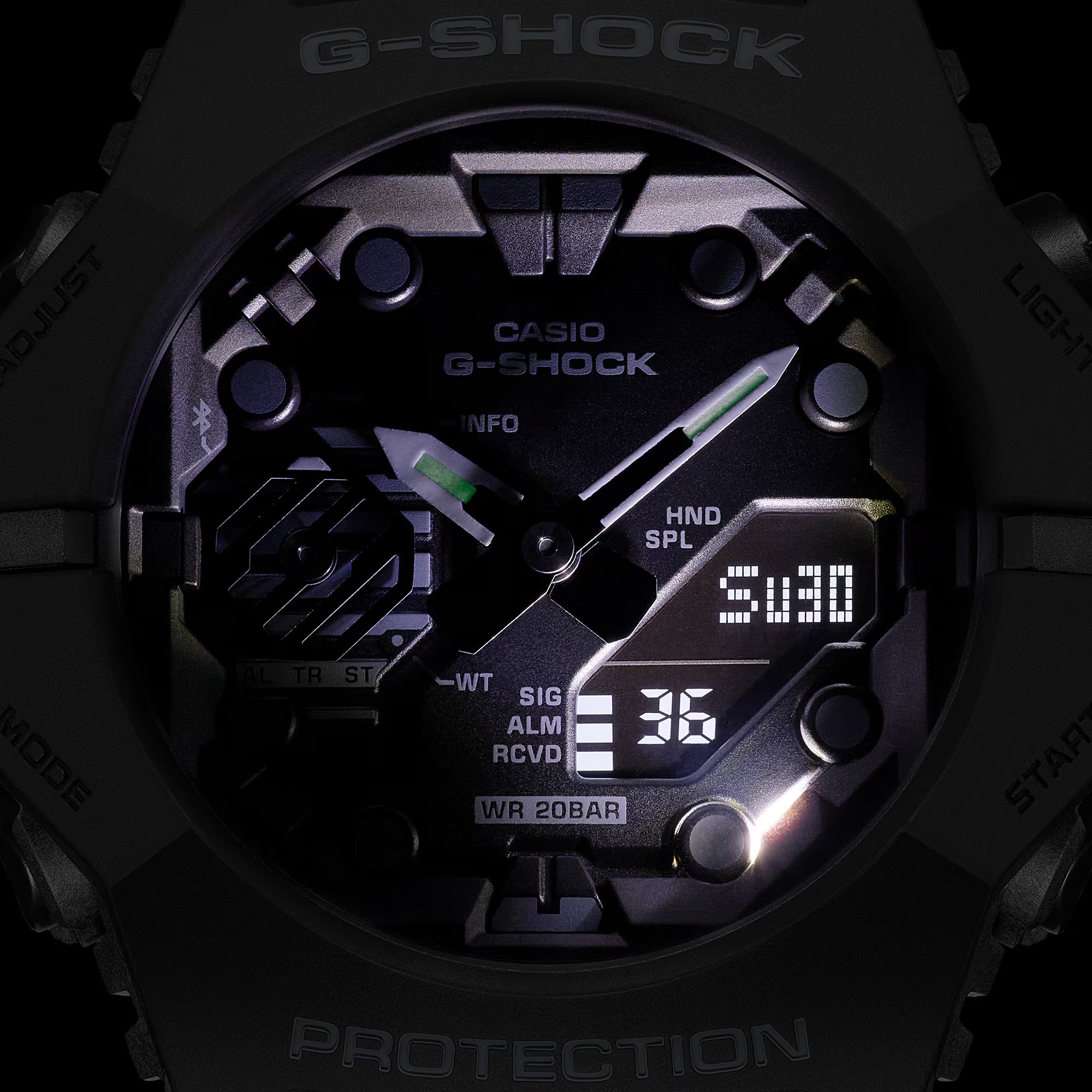 Casio G-Shock Quartz Black Dial Black Resin Strap Mens Watch GA-B001-1AER