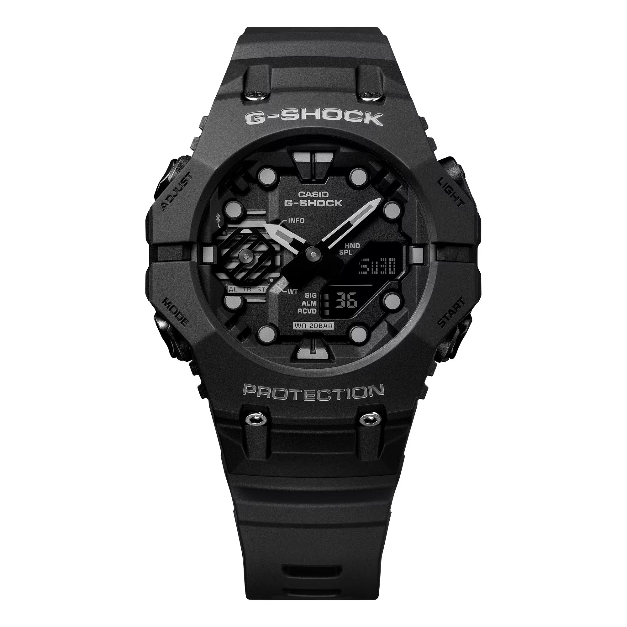 Casio G-Shock Quartz Black Dial Black Resin Strap Mens Watch GA-B001-1AER