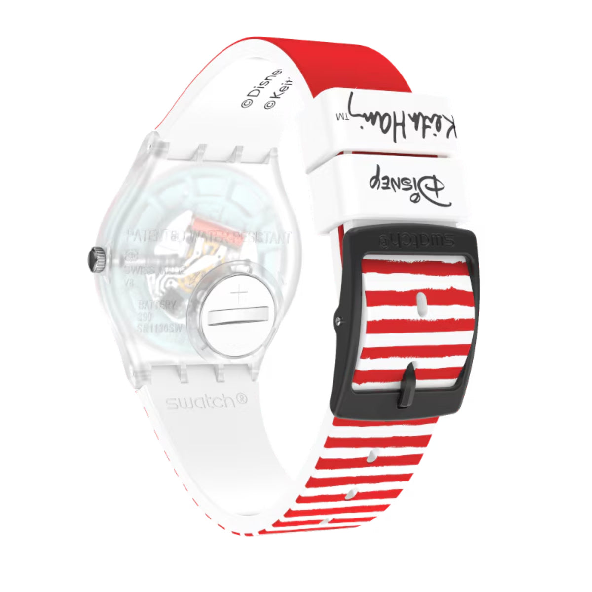 Swatch Disney Mickey Mariniere White Dial Silicone Strap Unisex Watch GZ352