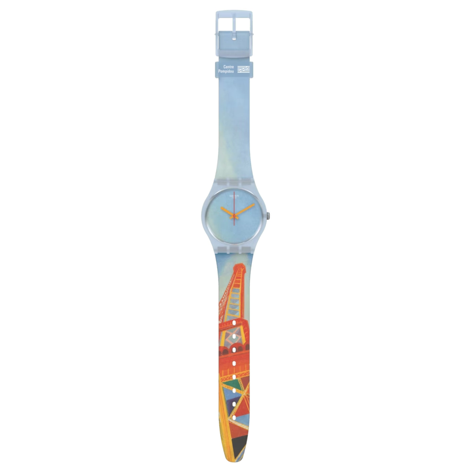 Swatch Original Gents Centre Pompidou Eiffel Tower by Robert Delaunay Quartz Watch GZ357