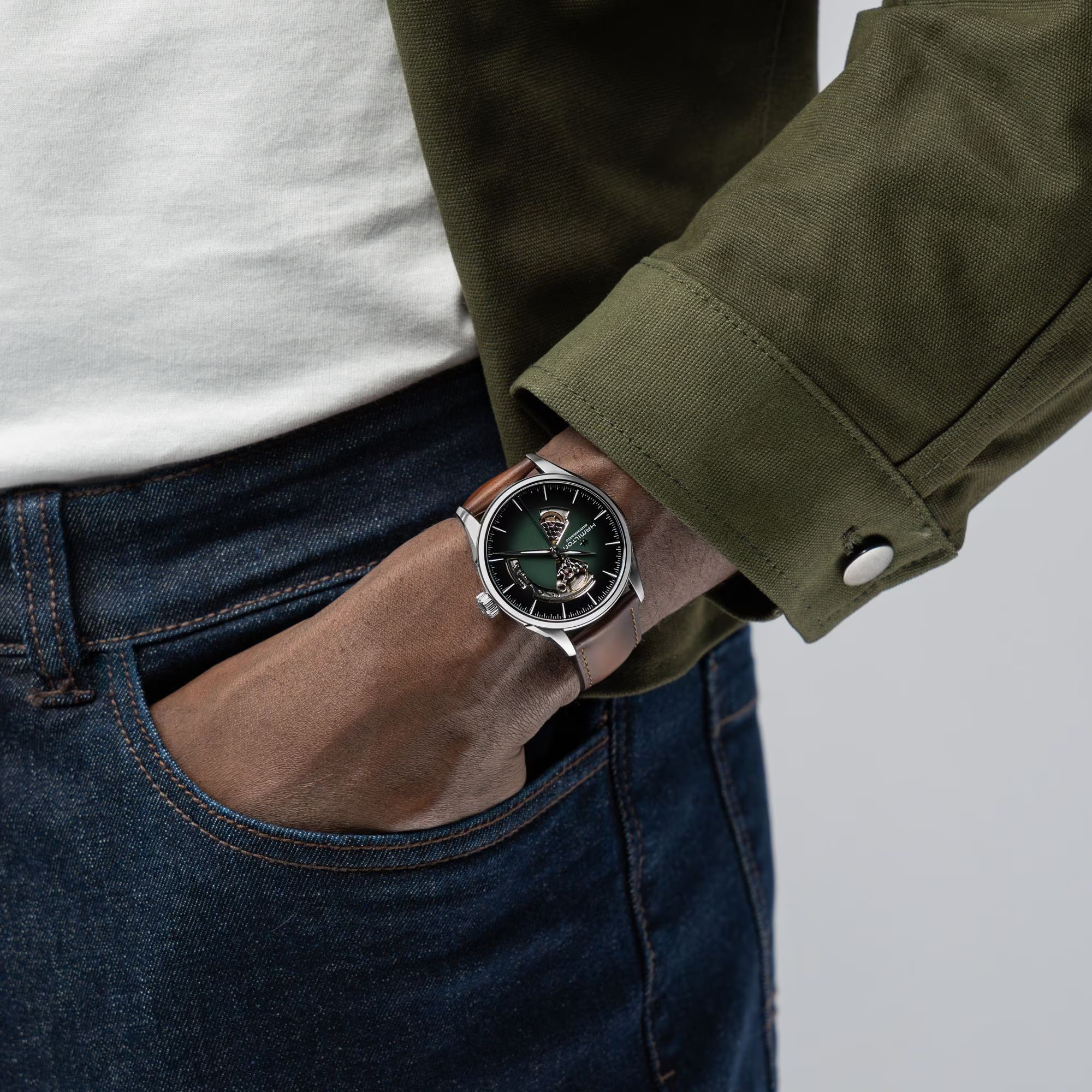 Hamilton Jazzmaster Open Heart Auto 42mm Men's Dress Watch H32705560