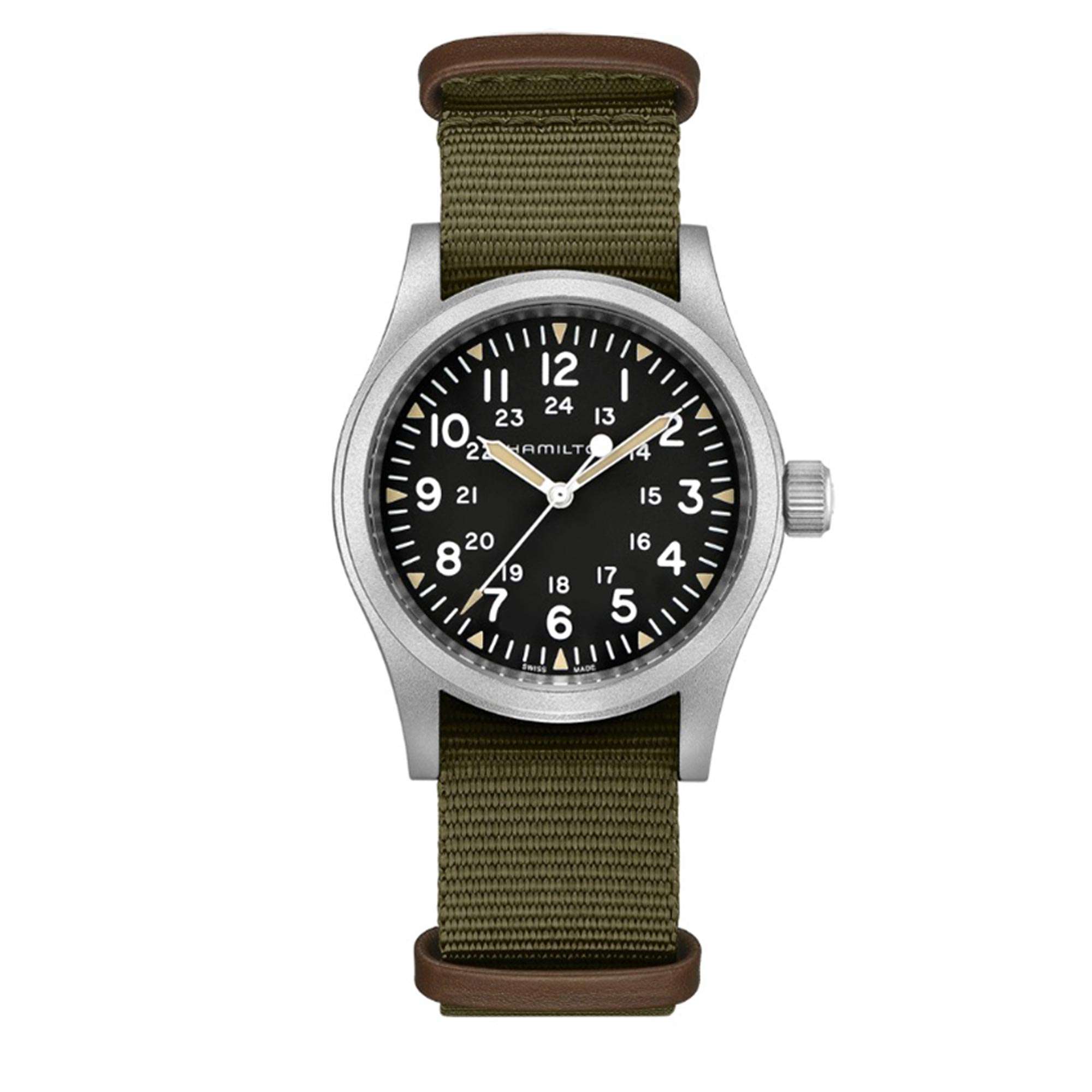 Hamilton Khaki Field Officer Mechanical Grey NATO Strap Men’s Watch H69429931