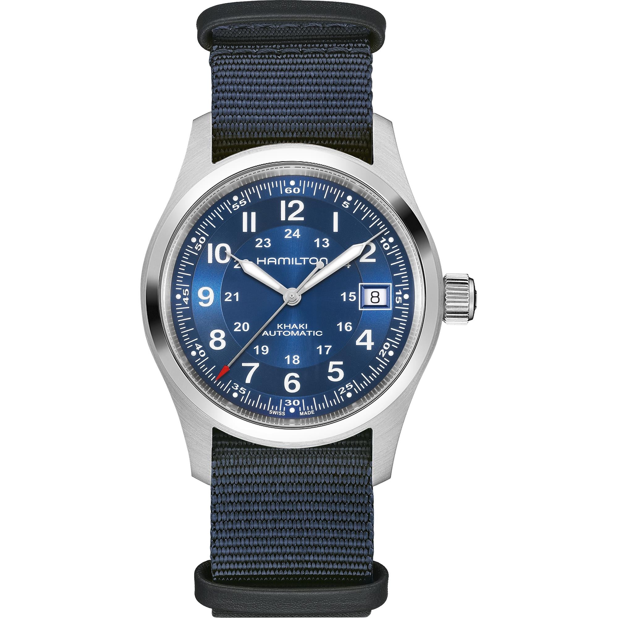 Hamilton H70455940 Khaki Field Blue Dial NATO Strap Watch