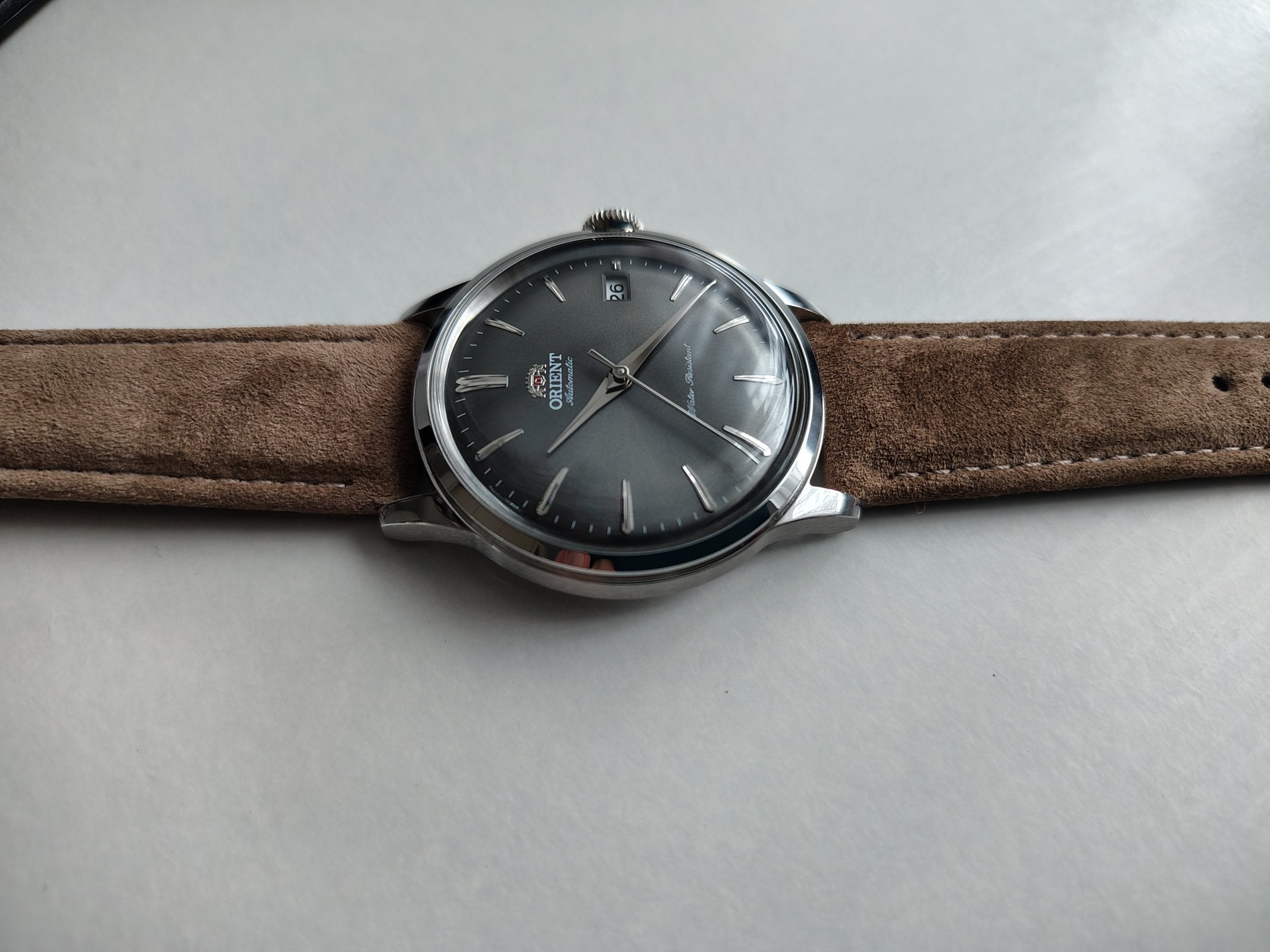 Orient Bambino Classic Vintage Style Automatic Grey Dial Men's Dress Watch RA-AC0M13N30B
