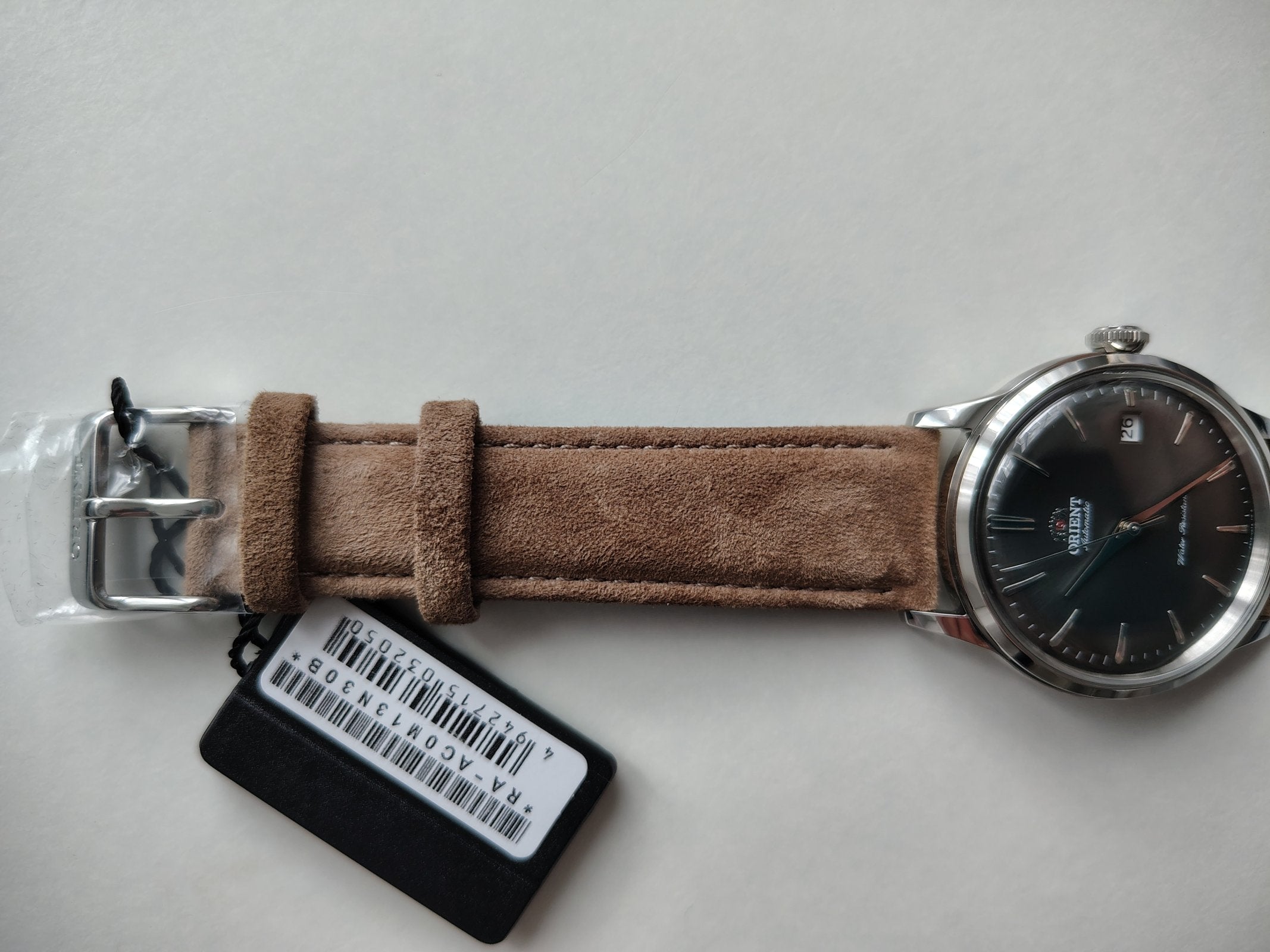 Orient Bambino Classic Vintage Style Automatic Grey Dial Men's Dress Watch RA-AC0M13N30B