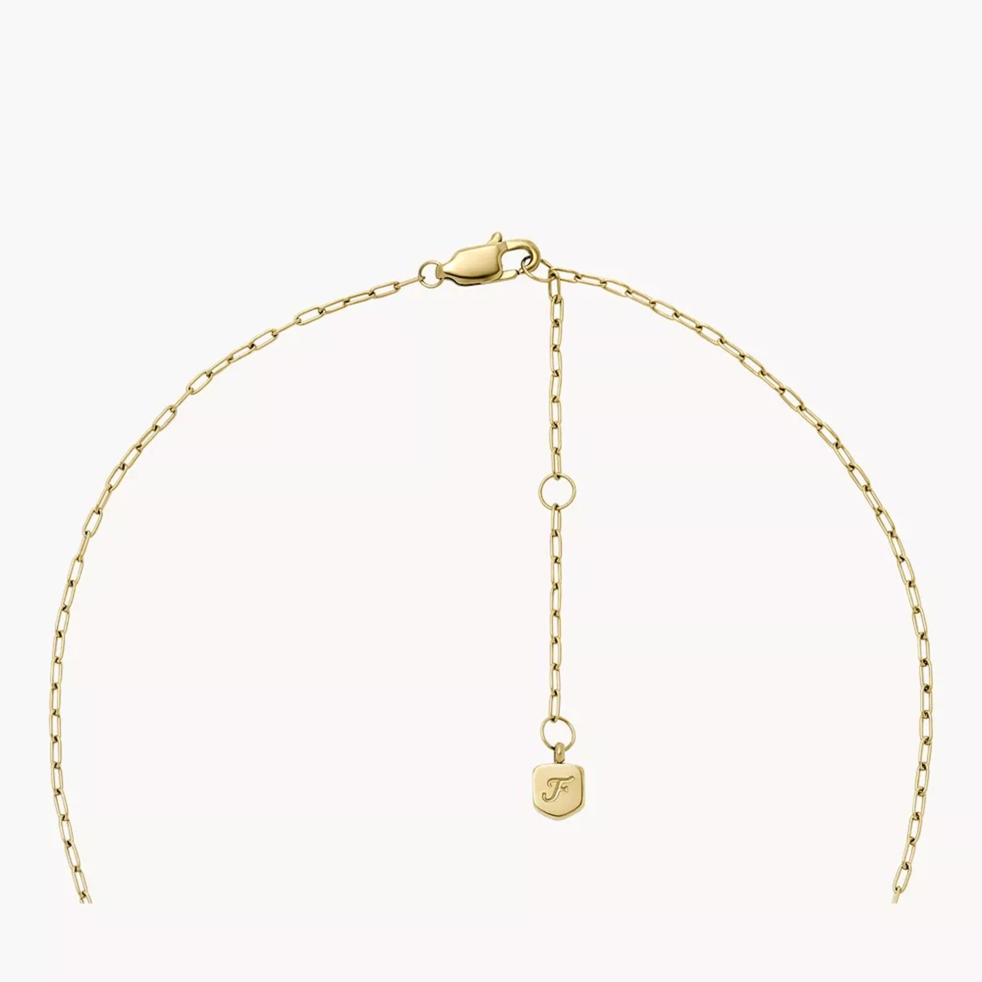 Fossil Sadie All My Love Gold-Tone Steel Heart Pendant Necklace JF04856710