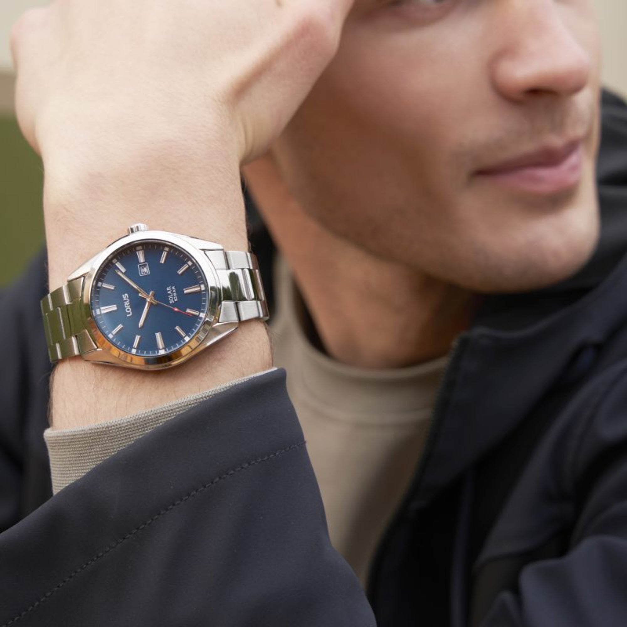 Lorus Solar Wearable Classic Blue Dial Men's Watch RX329AX9