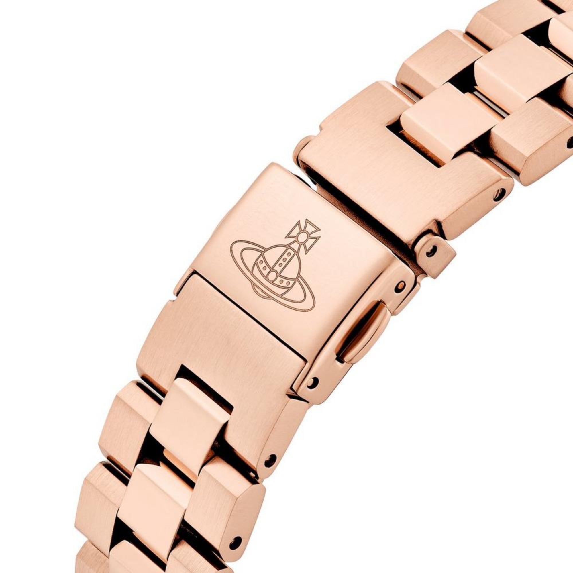 Vivienne Westwood Bloomsbury Quartz Rose Gold Dial Steel Strap Women's Watch VV152RSRS