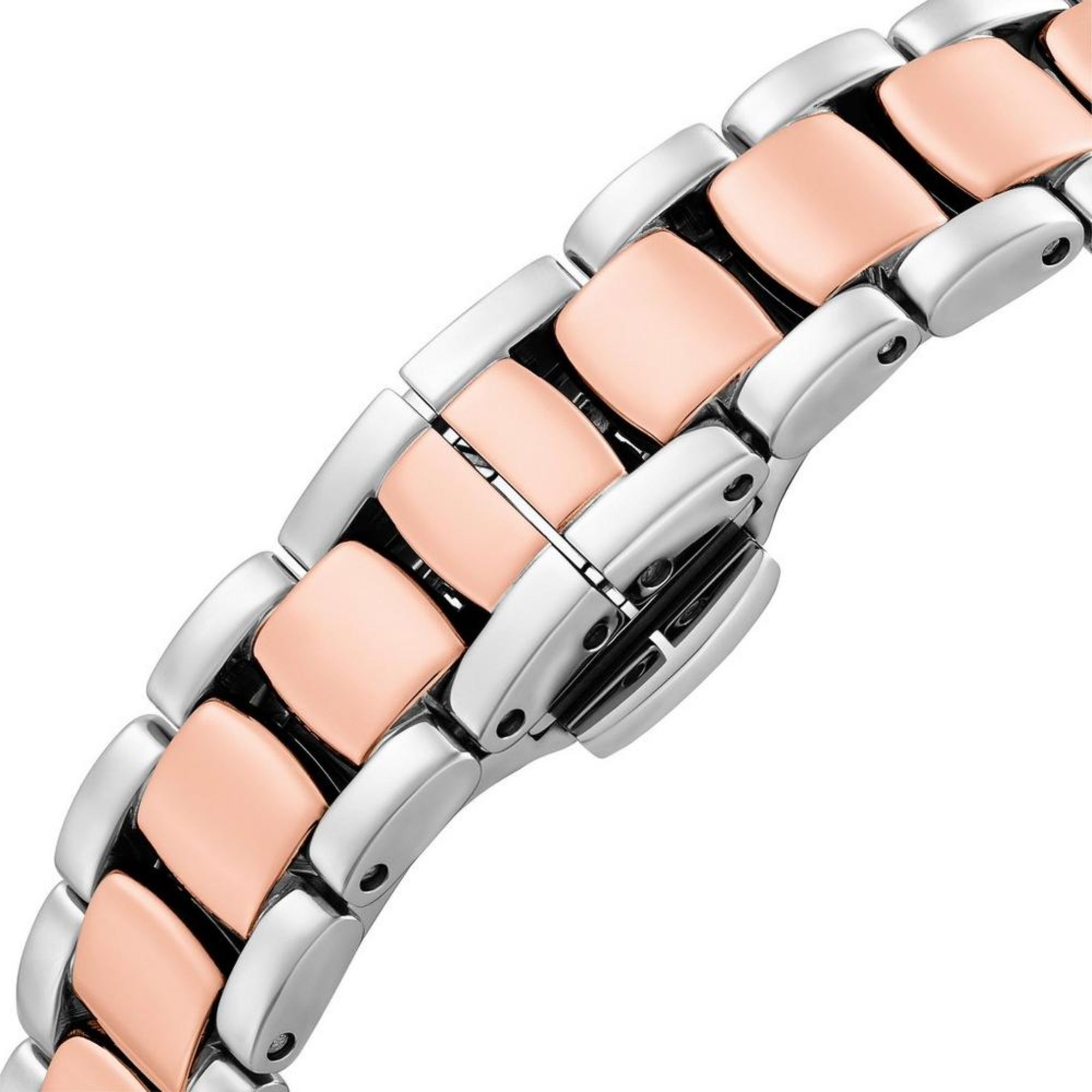 Emporio Armani Cleo Two-Tone Stainless Steel Bracelet White Mother-Of-Pearl Women's Watch AR11499