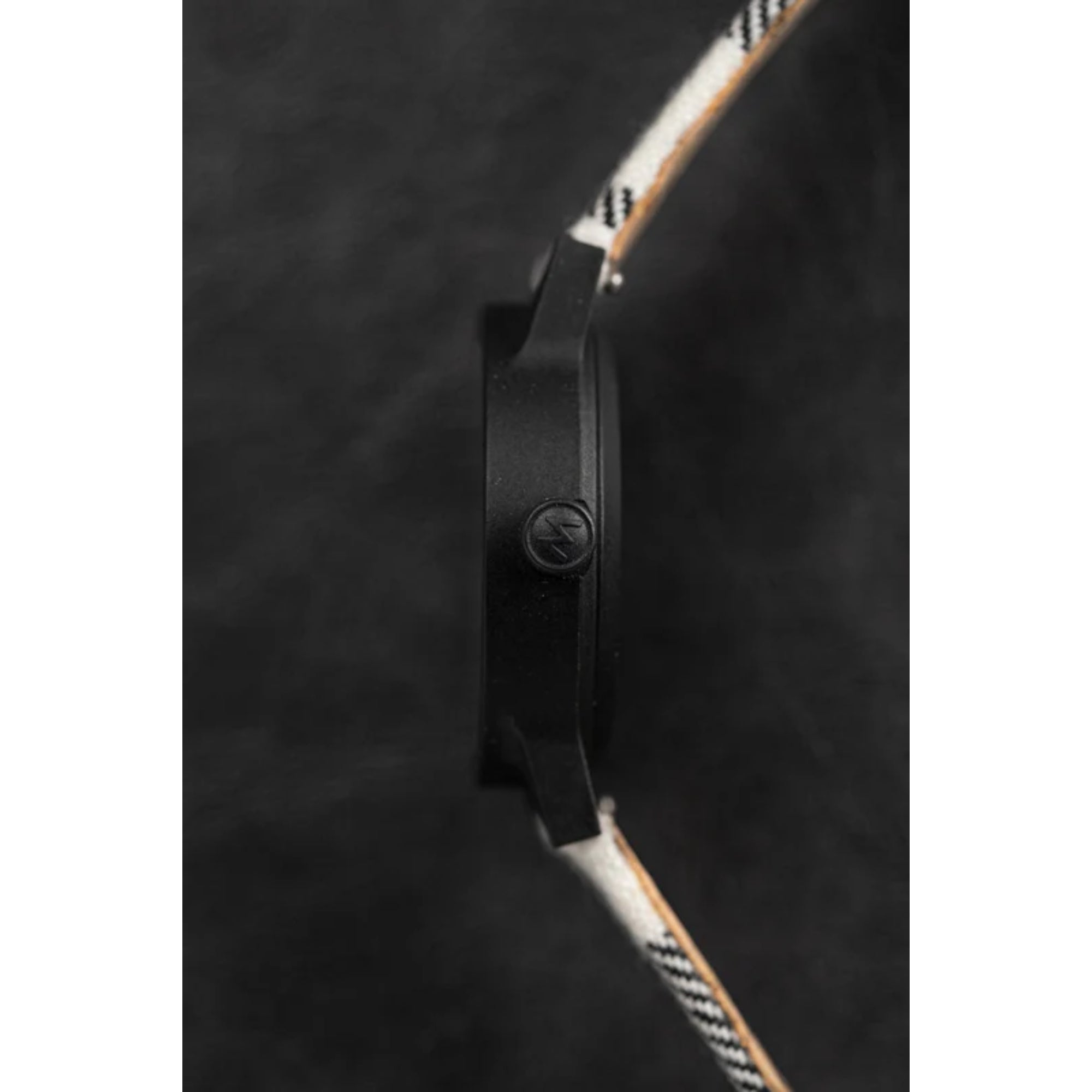 Mondaine Essence Quartz Black Dial Tartan Synthetic Strap Ladies Watch MS1.32120.LB
