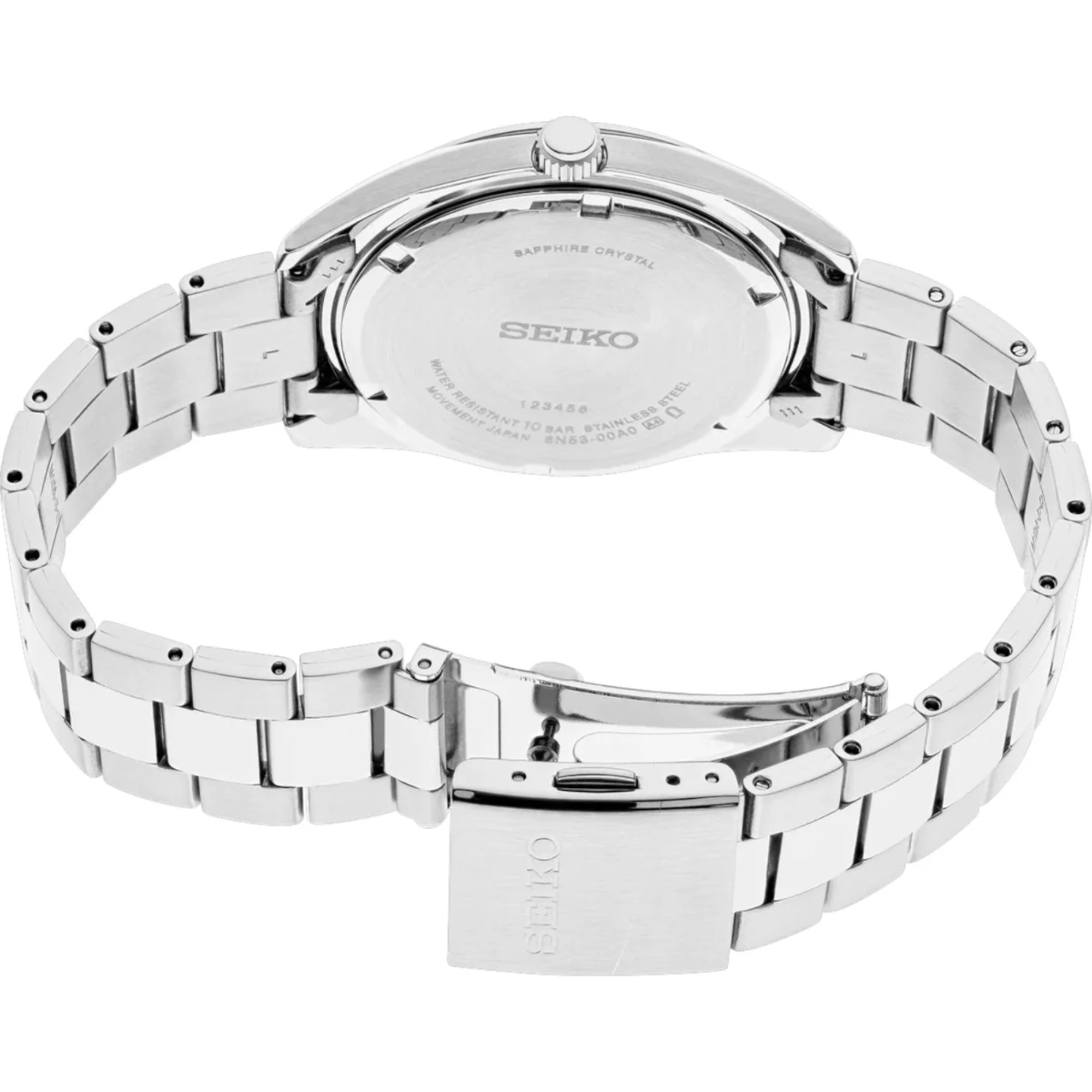 Seiko Conceptual Quartz Grey Sunburst Dial Steel Strap Men's Watch SUR343P1