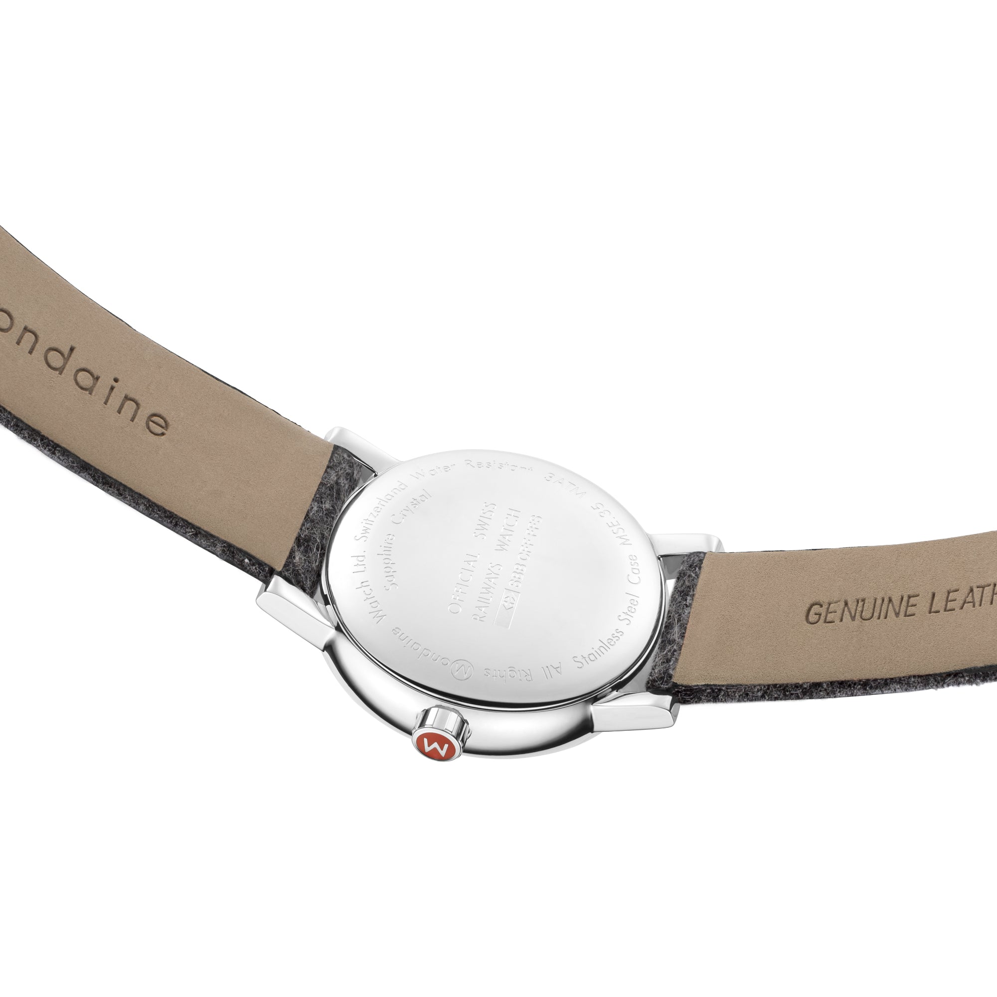 Mondaine Evo2 Quartz White Dial Black Synthetic Unisex Watch MSE.35110.LH