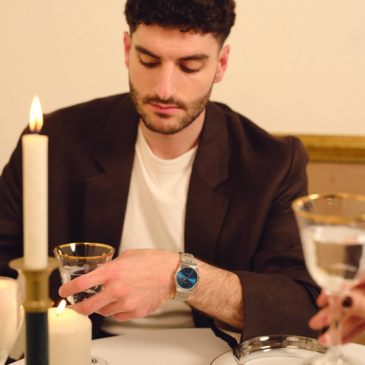 Casio MTP Series Standard Blue Dial Steel Strap Men's Watch MTP-B145D-2A2VEF