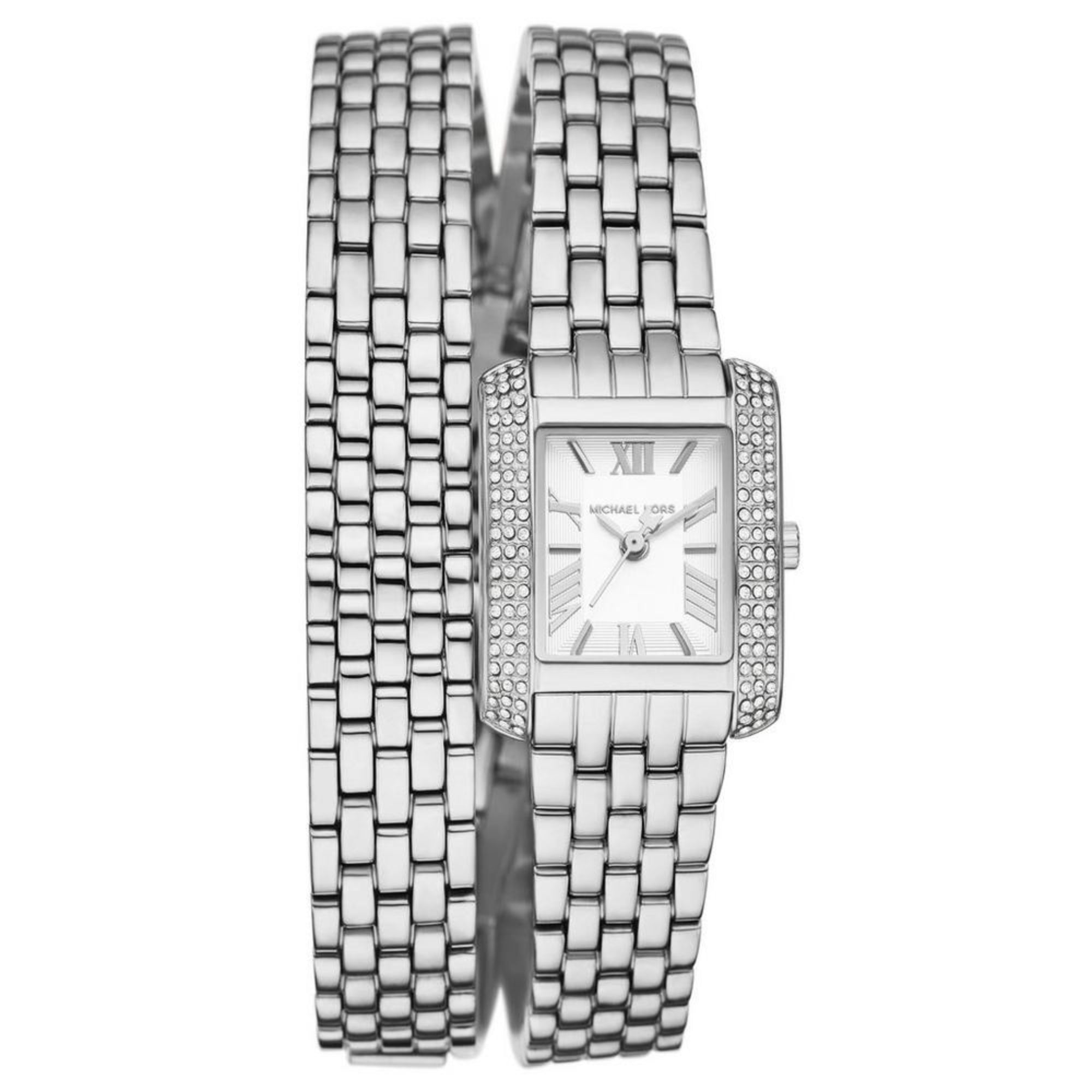 Michael Kors Emery Stainless Steel White Dial Women’s Watch MK4834