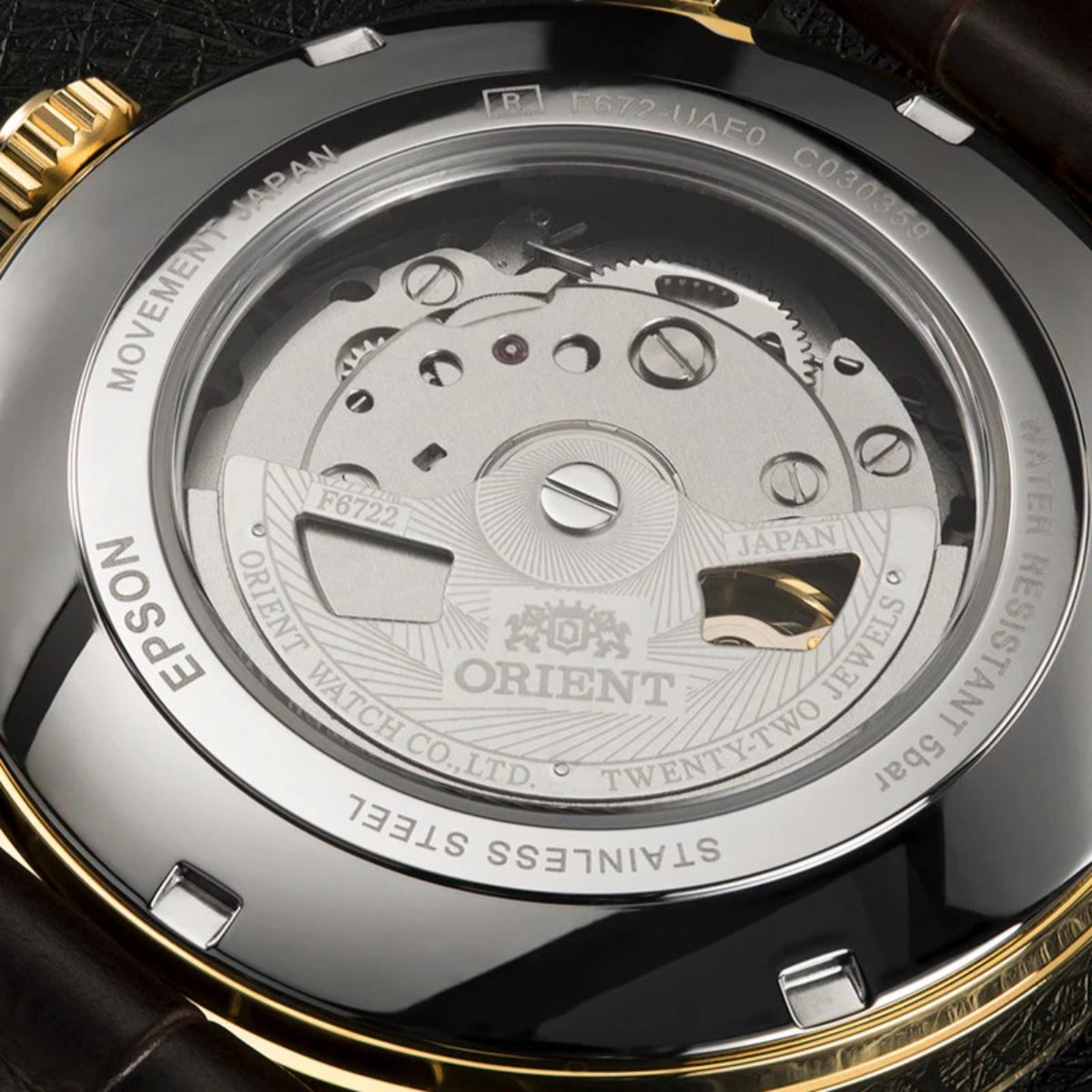 Orient Symphony Automatic White Dial Leather Strap Men’s Watch RA-AC0F04S30B