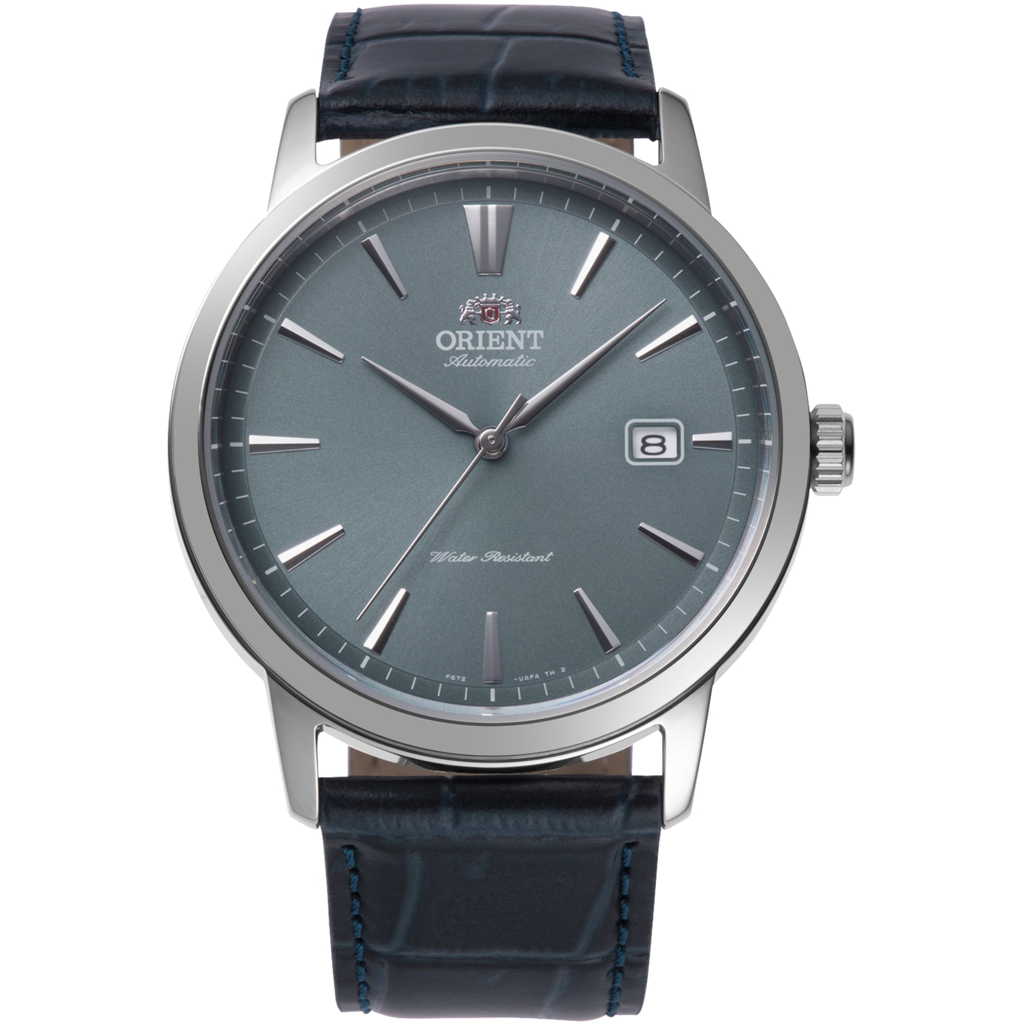 Orient Bambino Classic Vintage Style Automatic Blue Dial Leather Strap Men's Dress Watch RA-AC0F14L30B