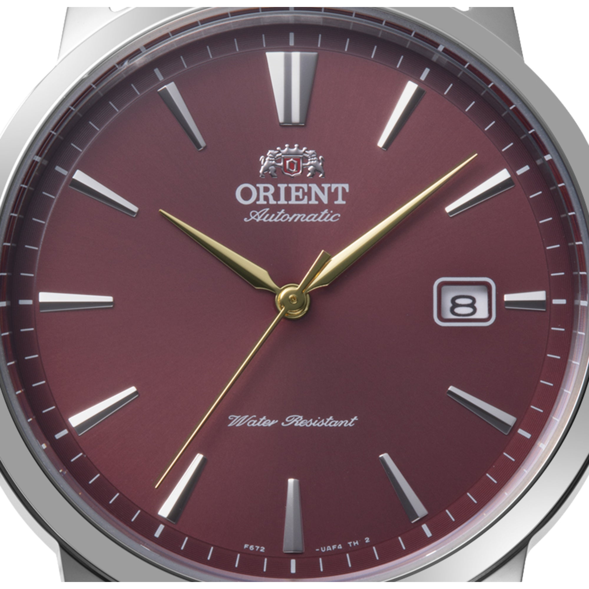 Orient Bambino Classic European Exclusive Automatic Red Dial Leather Strap Men's Dress Watch RA-AC0F15R30B