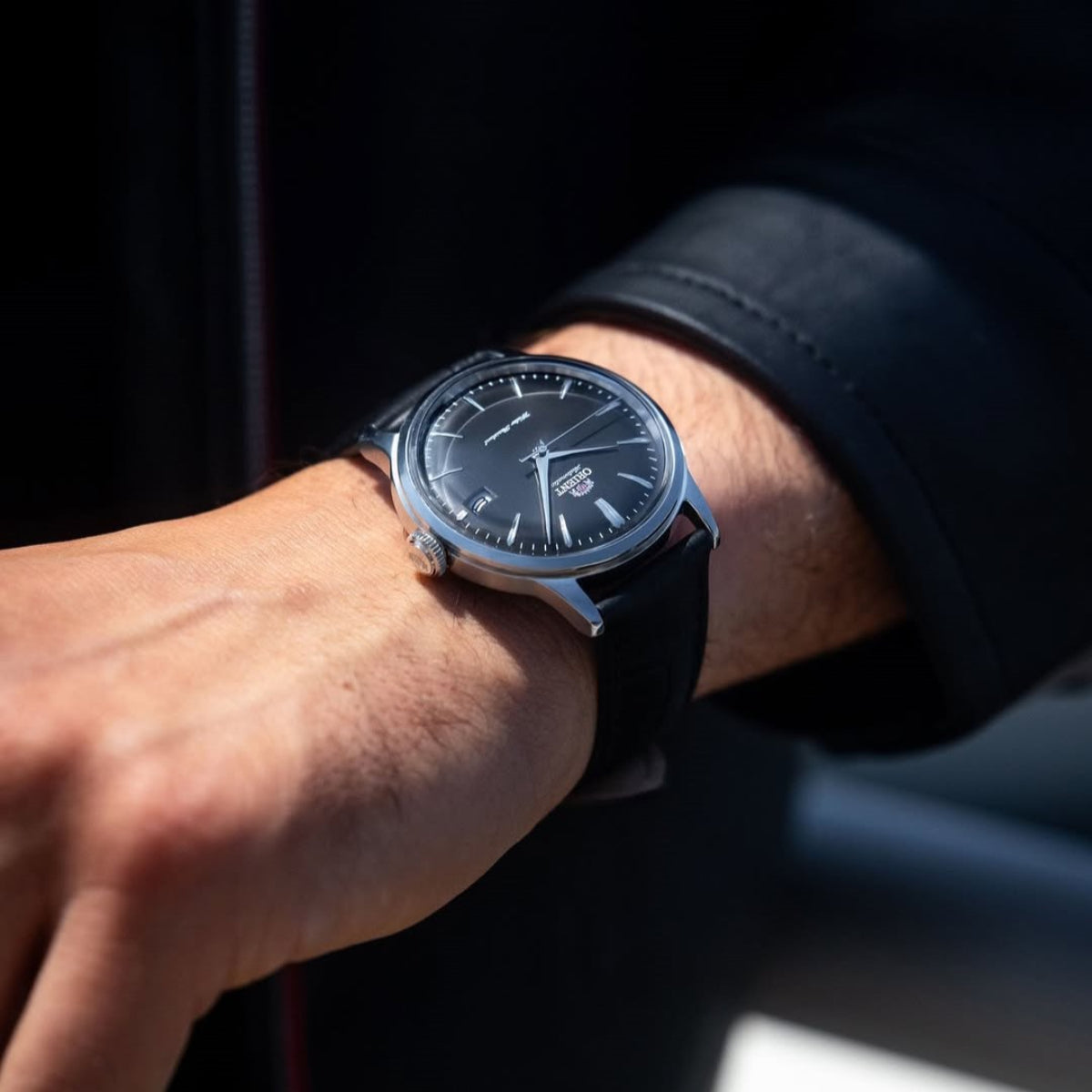 Orient Bambino Mechanical Black Dial Leather Strap Unisex Watch RA-AC0M02B30B