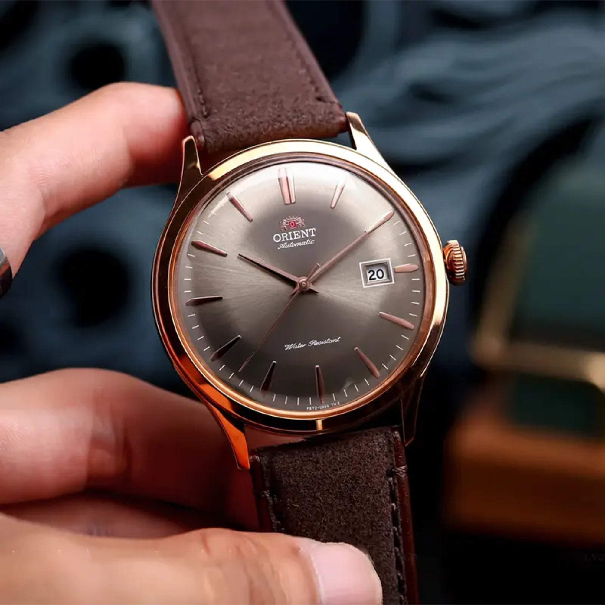 Orient Bambino Classic Vintage Style Automatic Bronze Dial Leather Strap Men’s Dress Watch RA-AC0P04Y30B