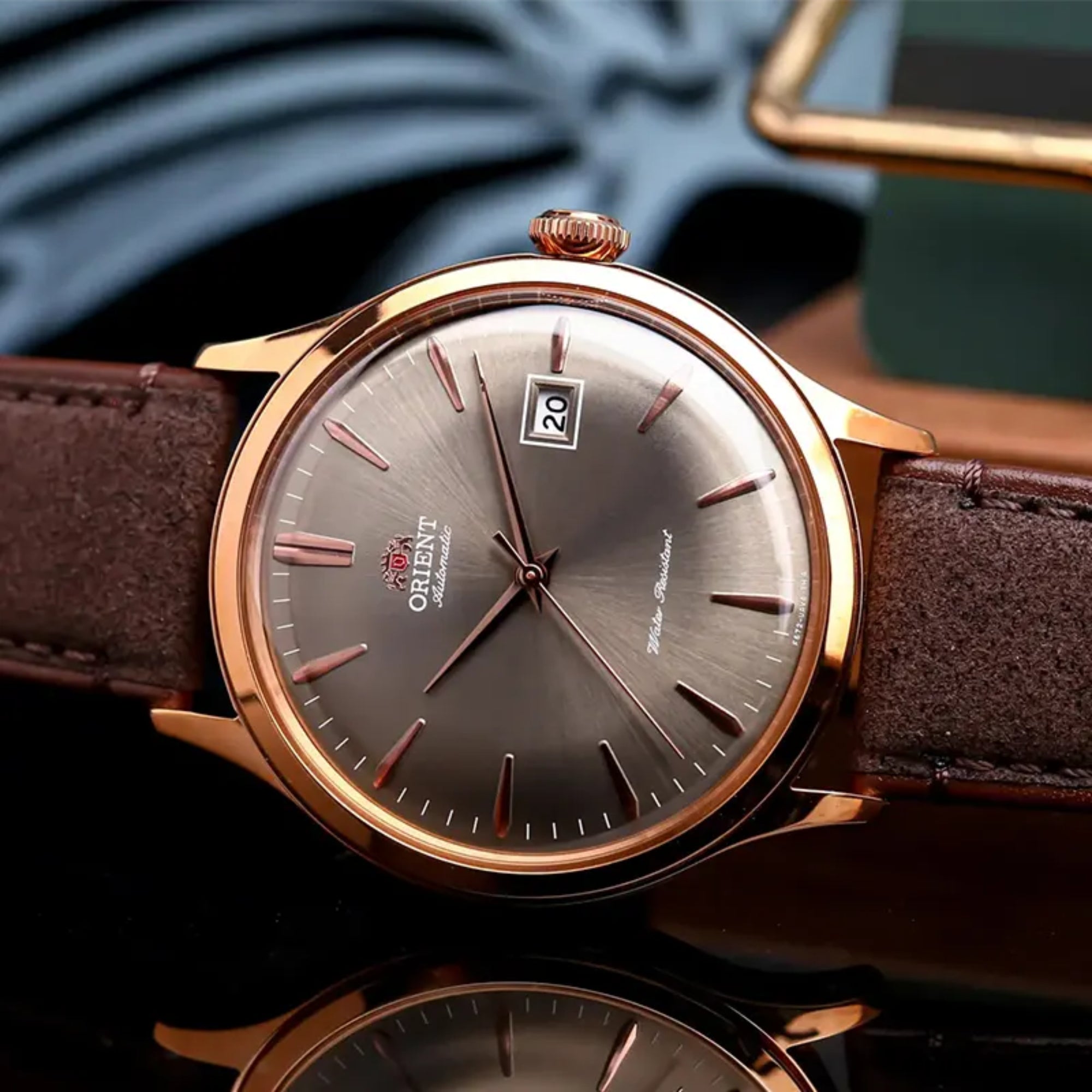 Orient Bambino Classic Vintage Style Automatic Bronze Dial Leather Strap Men’s Dress Watch RA-AC0P04Y30B