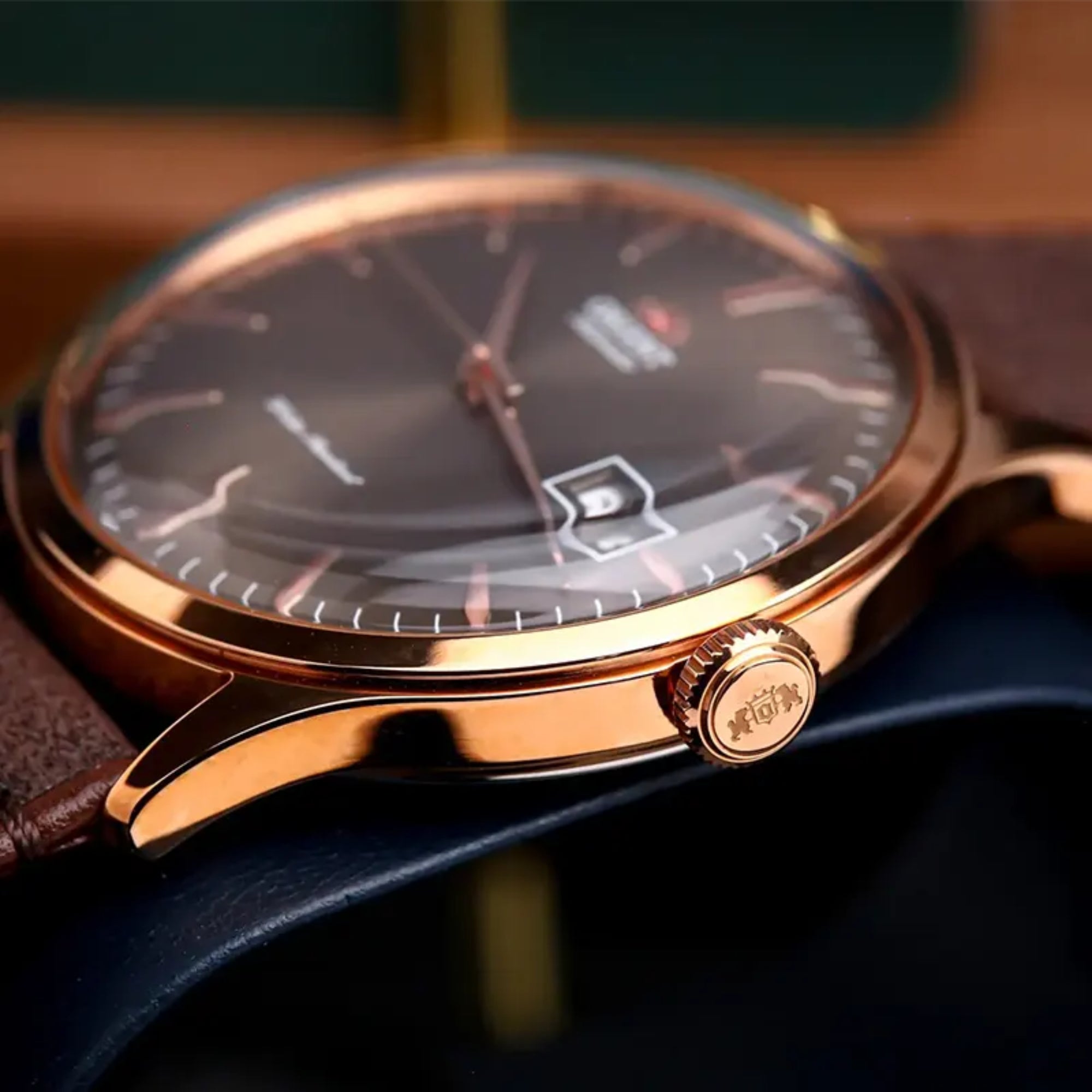 Orient Bambino Classic Vintage Style Automatic Bronze Dial Leather Strap Men’s Dress Watch RA-AC0P04Y30B