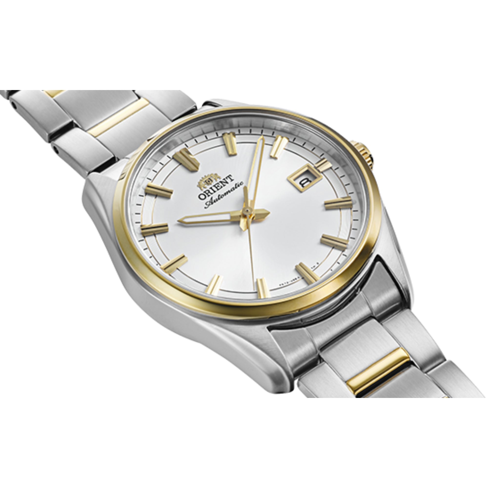 Orient Contemporary Stretto Date Automatic White Dial Steel Strap Men's Watch RA-AC0R01S30B
