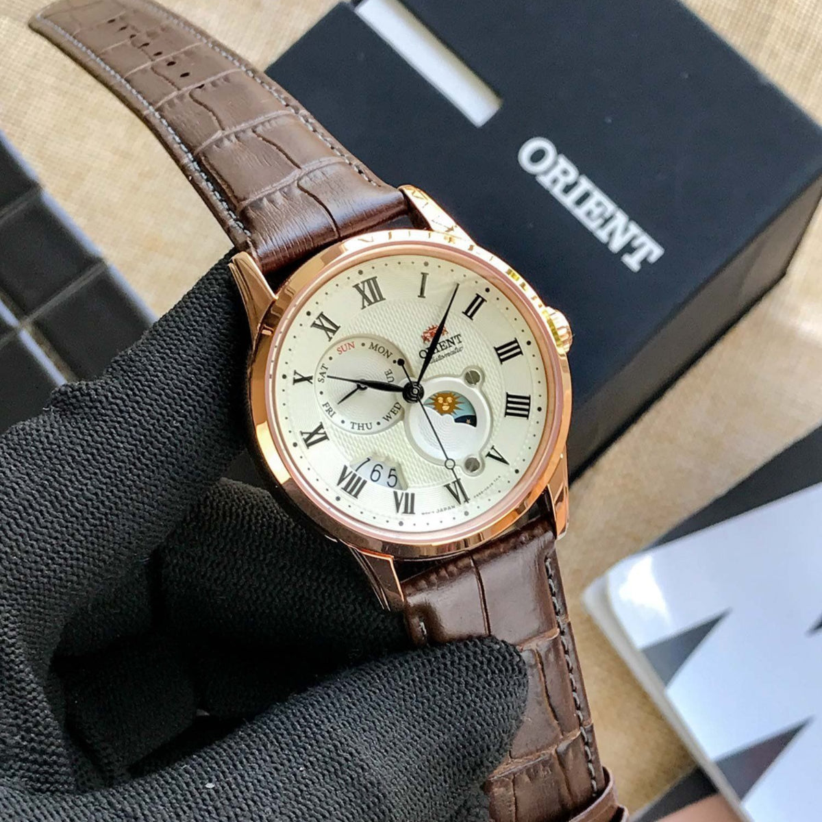 Orient Bambino Champagne Dial Men’s Dress Watch RA-AK0007S30B