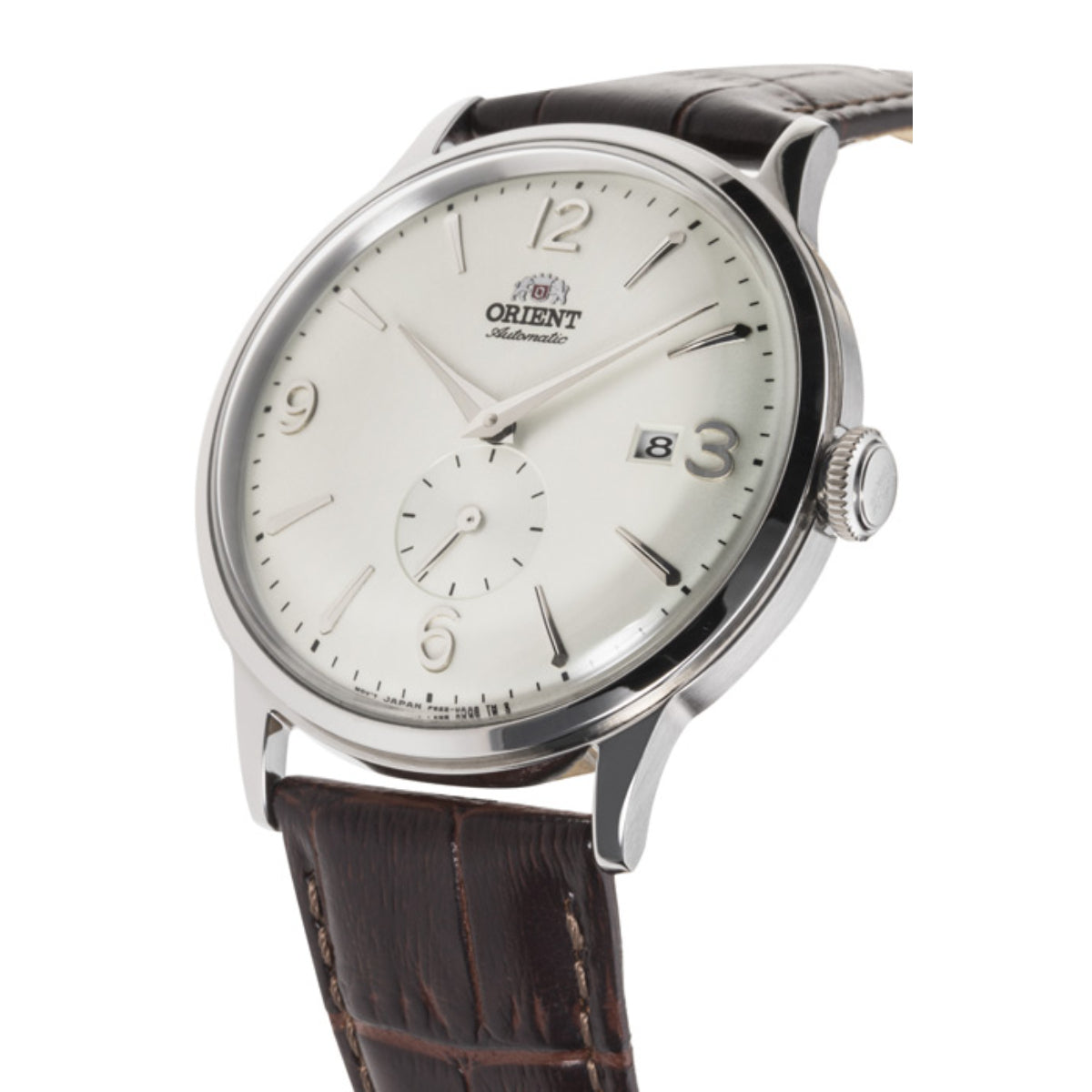 Orient Bambino Small Seconds Mechanical White Dial Leather Strap Men’s Watch RA-AP0002S30B