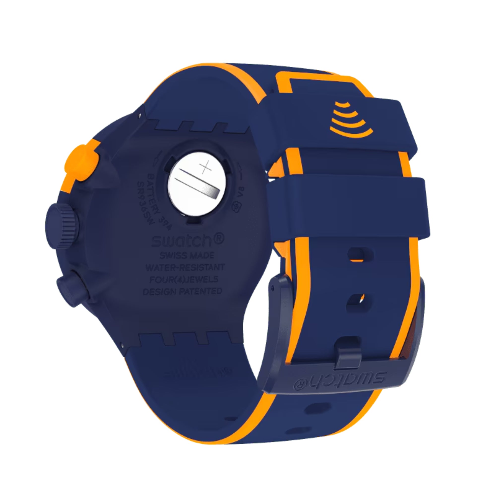 Swatch SwatchPAY! OrangePaysPAY! Quartz Blue Dial Blue Silicone Strap Men's Watch SBO2N100-5300