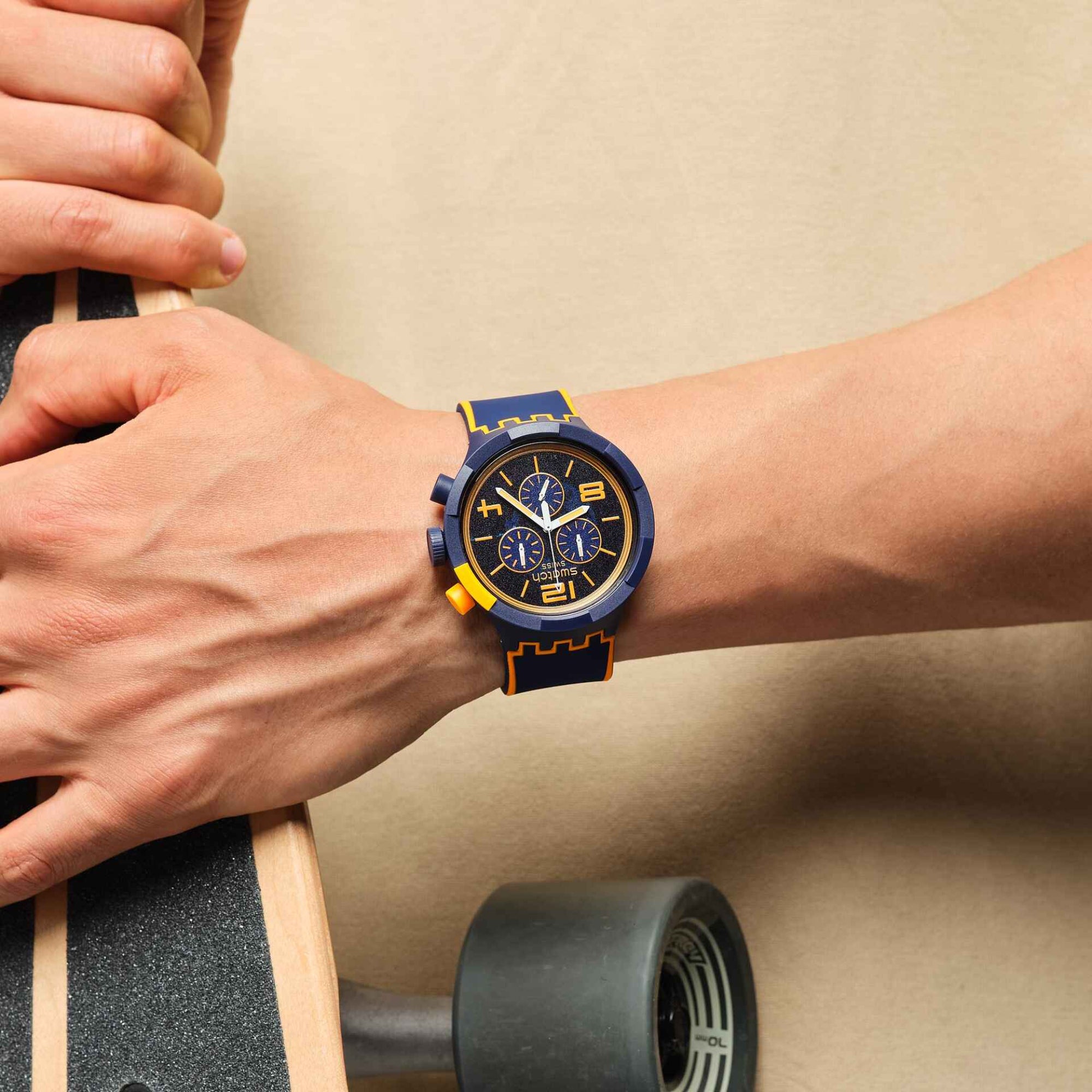 Swatch SwatchPAY! OrangePaysPAY! Quartz Blue Dial Blue Silicone Strap Men's Watch SBO2N100-5300