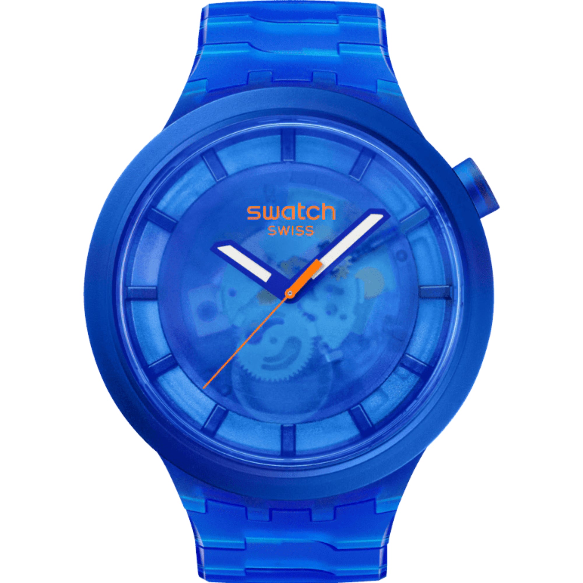 Swatch NAVY JOY Blue Dial Bio-Sourced Material Strap Unisex Watch SB05N116