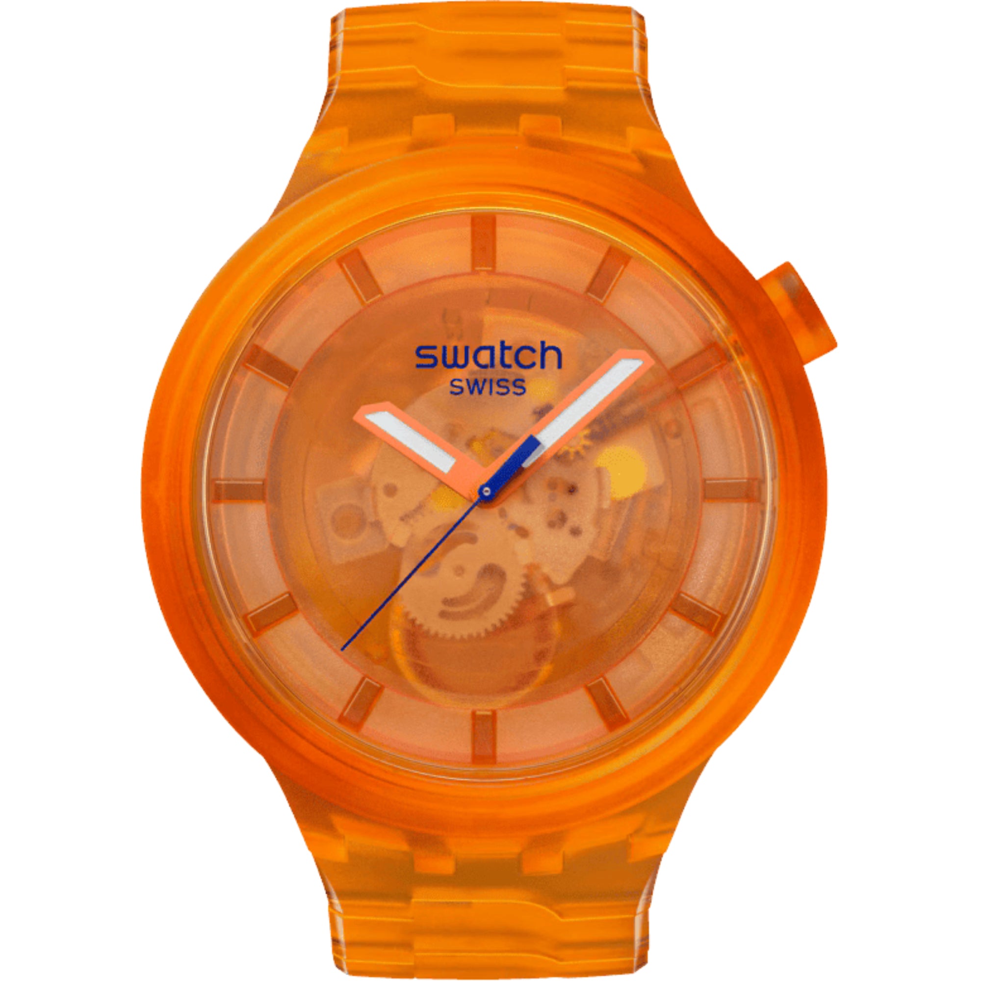 Swatch ORANGE JOY Orange Dial Orange Bio-Sourced Material Strap Unisex Watch SB05O103