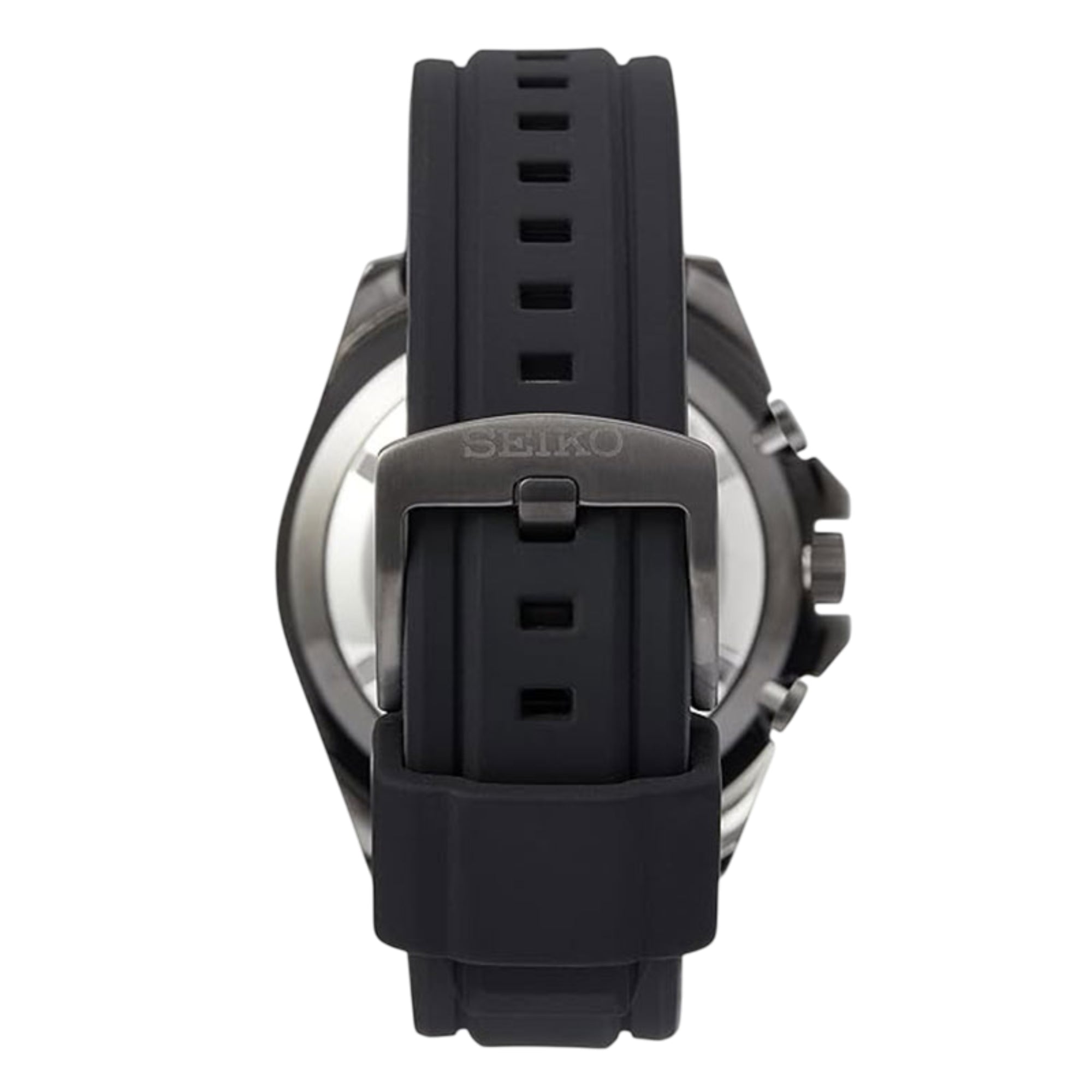 Seiko Conceptual Chronograph Black Dial Silicone Strap Men's Watch SSB349P1