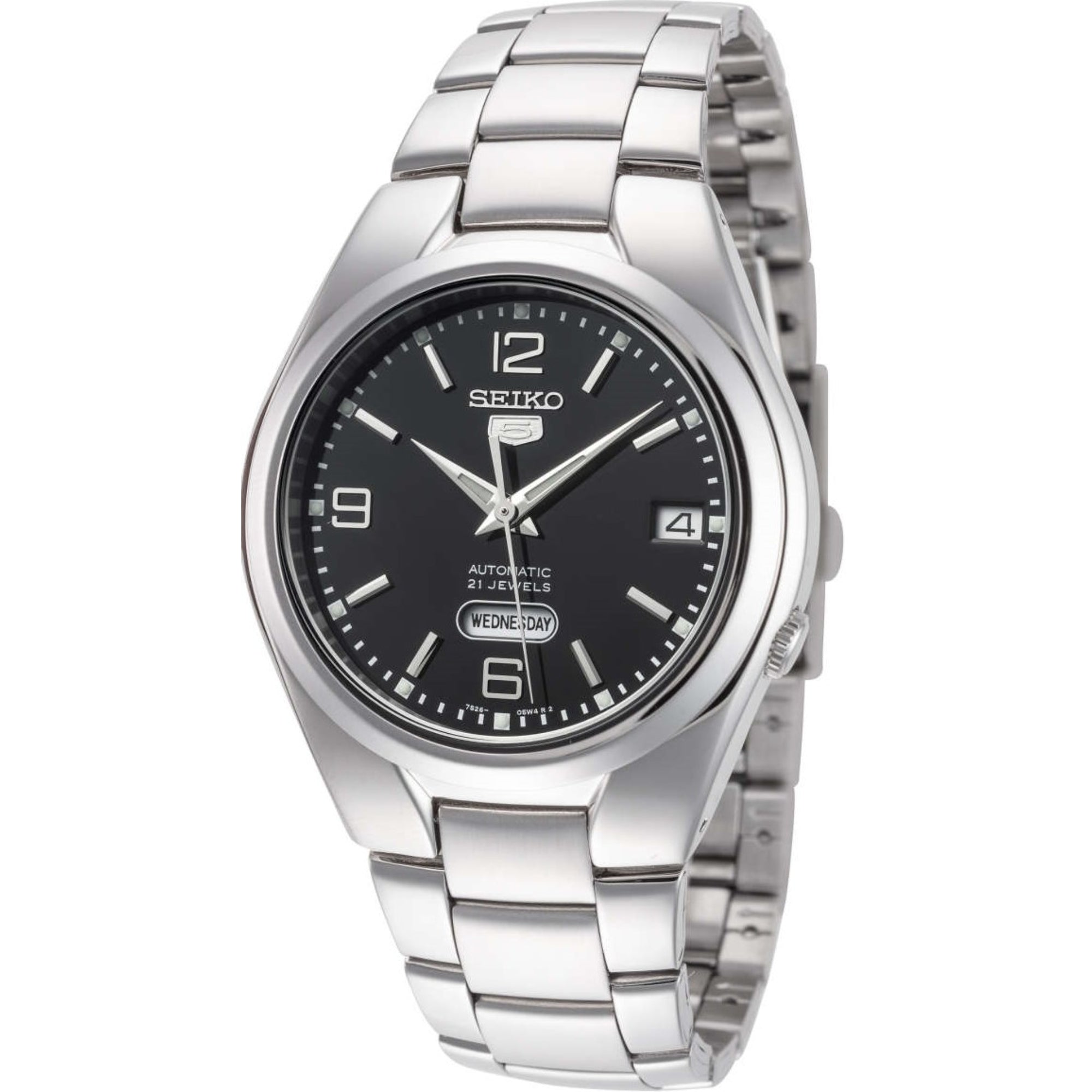 Seiko 5 Automatic Black Dial Stainless Steel Bracelet Men's Watch SNK623K1