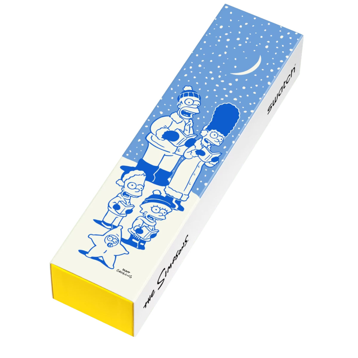 Swatch The Simpsons Collection Tidings Of Joy Quartz Blue Dial Silicone Strap Unisex Watch SO28Z126