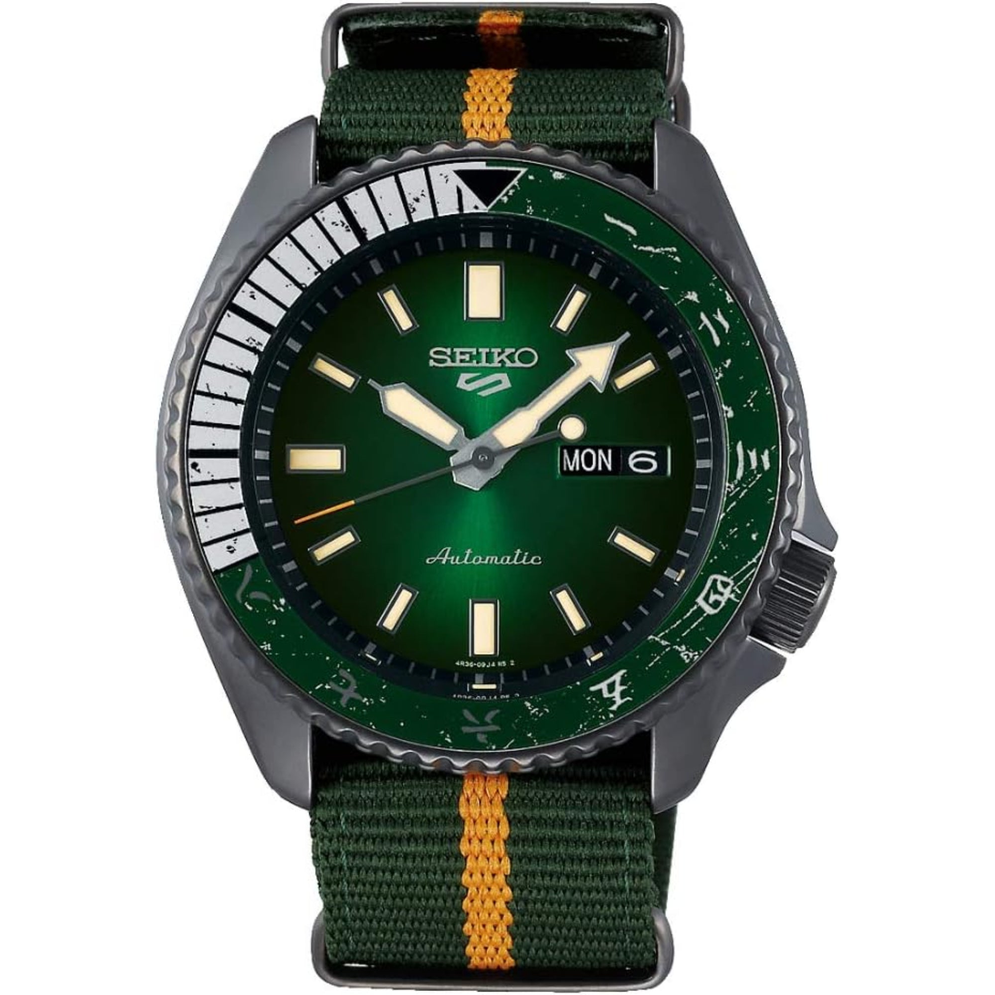 Seiko 5 Sports Naruto & Boruto Limited Edition Automatic Green Dial Men's Watch SRPF73K1