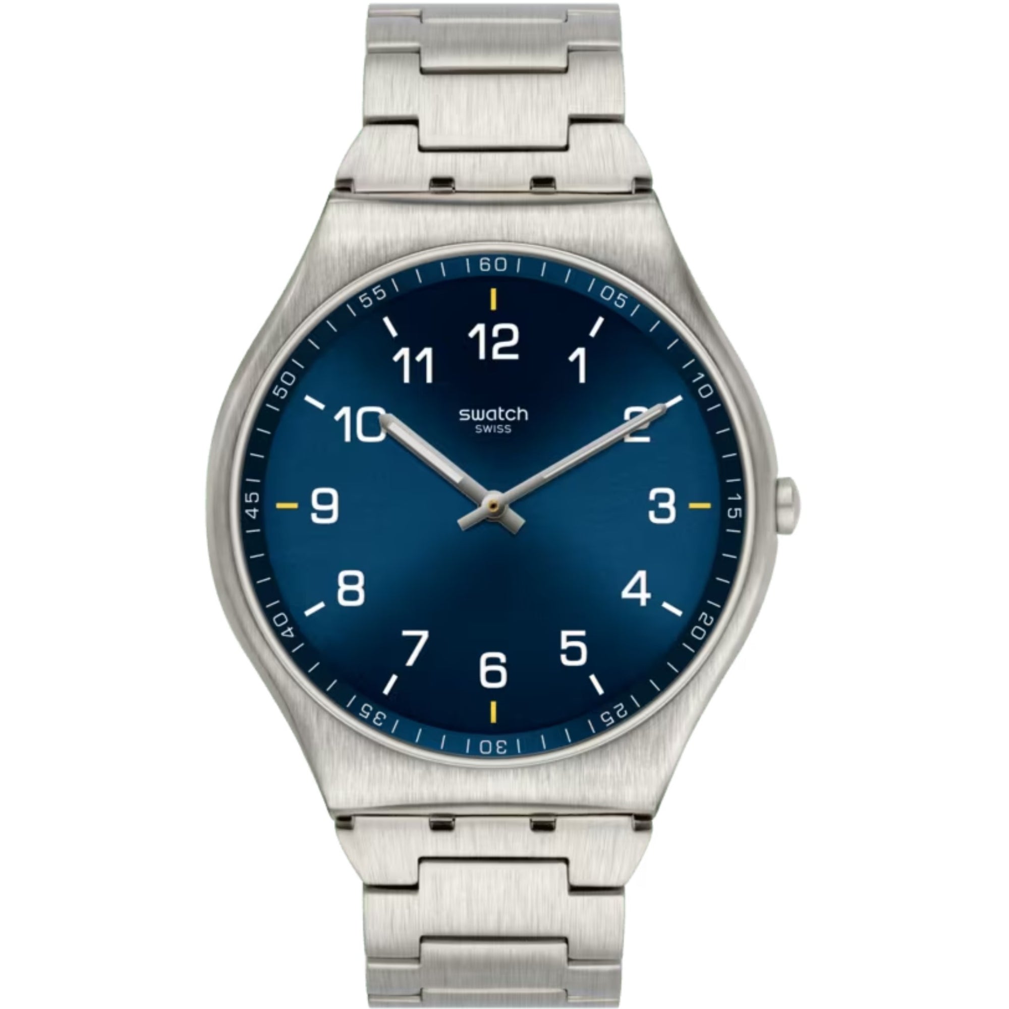 Skin Irony Navy Dial Stainless Steel Bracelet Unisex Watch SS07S106G