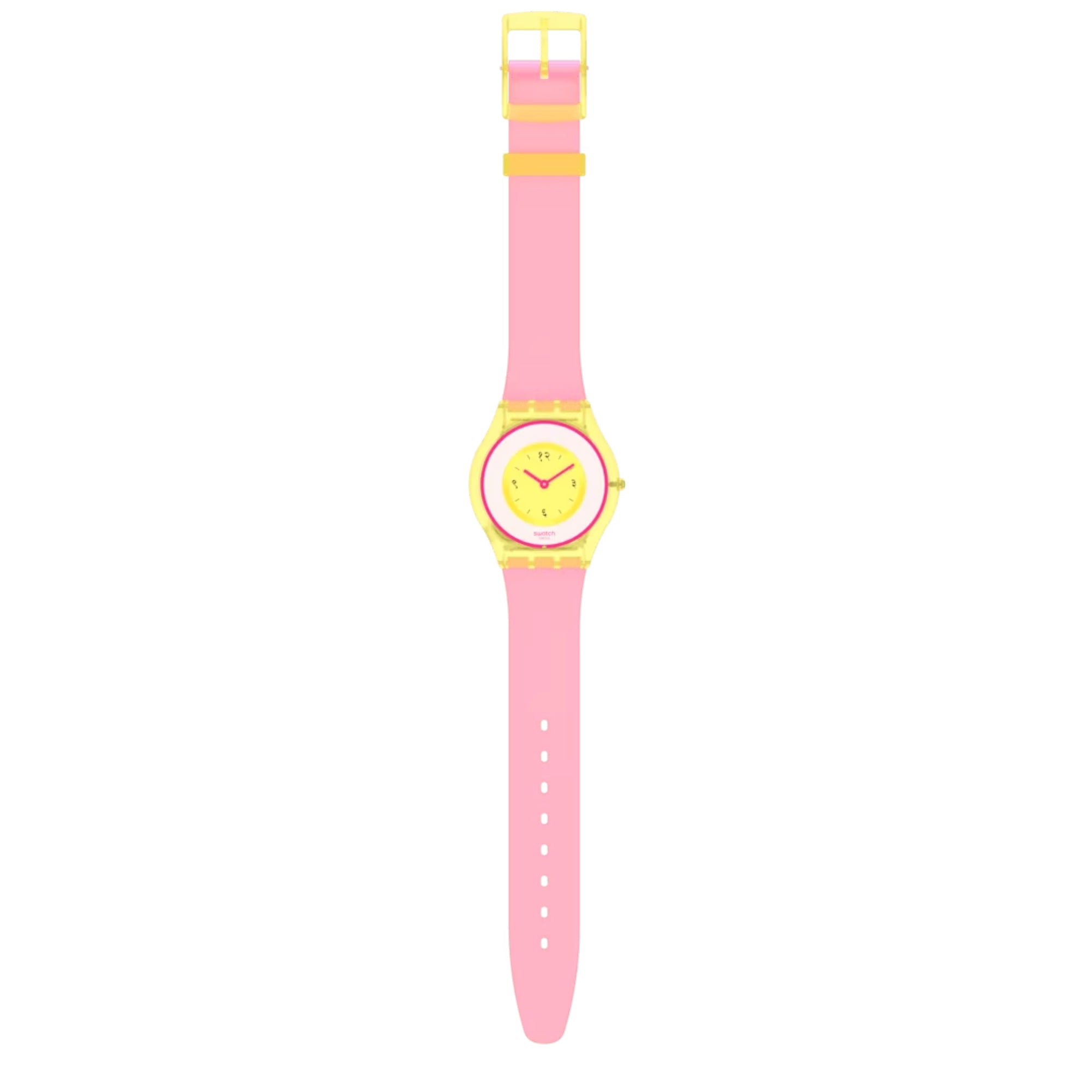 Swatch Supriya Lele India Rose 01 Quartz Multi Tonal Dial Pink Silicone Strap Ladies Watch SS08Z101